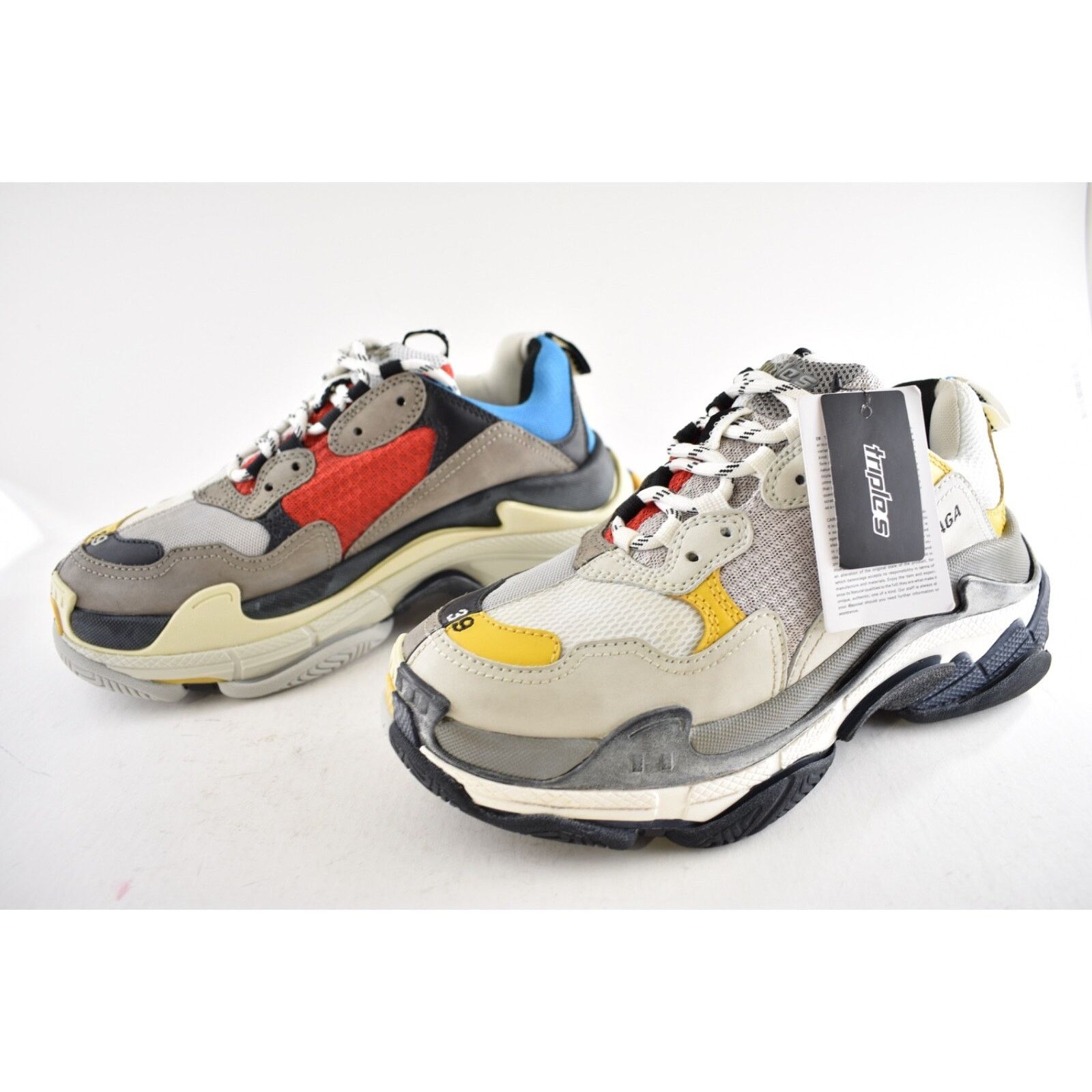 Balenciaga Balenciaga Triple S Split White Grey Yellow Flat Platform Size US 6 / EU 39 - 11 Thumbnail