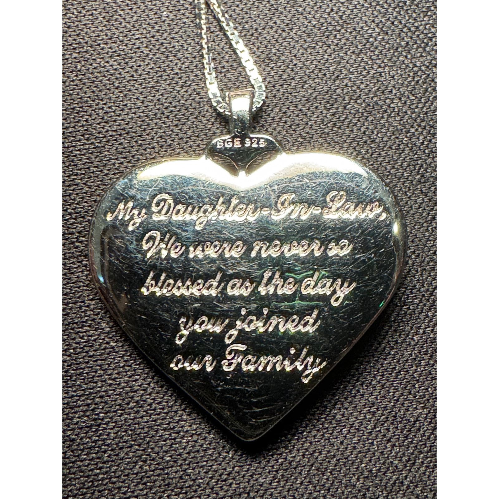 Other 925 Silver Heart Pendant & Diamond 17in Necklace Size ONE SIZE - 5 Thumbnail