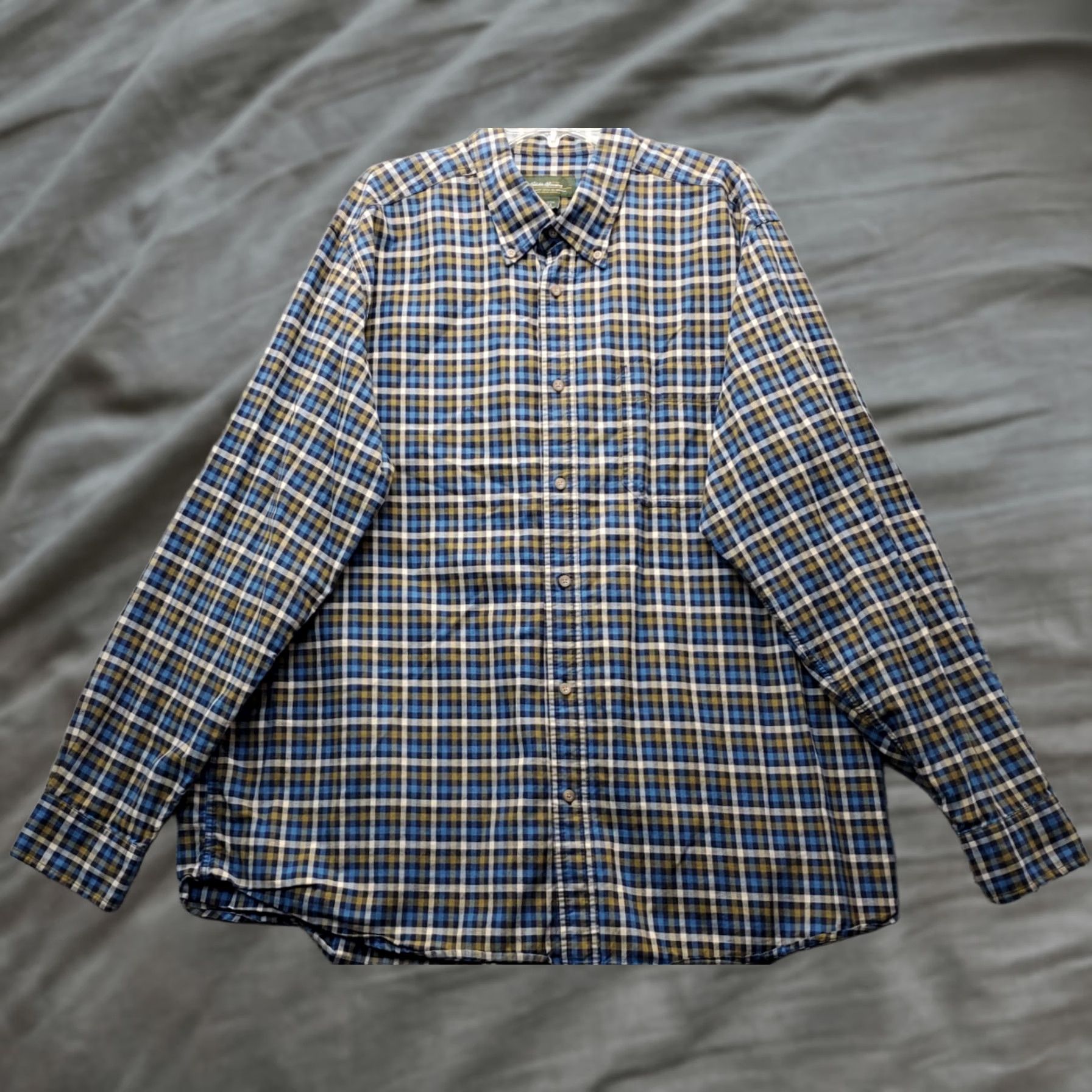 Eddie Bauer Eddie Bauer Shirt Mens 2XL Tall Multi Check Relaxed Wrinkle Resistant Button-Down Straight Collar Shirt Mens 2XL Tall Multicolor Check Easter? Size US XXL / EU 58 / 5 - 1 Thumbnail