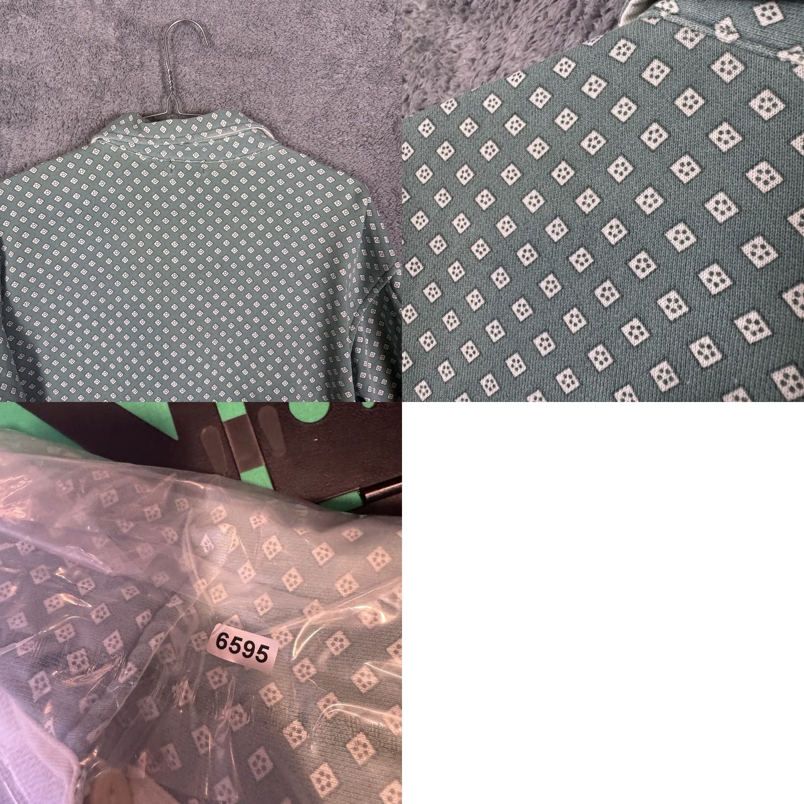 J.Crew VINTAGE J.CREW Sweater Mens S Pullover Knit Wool Cotton Green Rugby All Over Print Geometric - Fall Winter Spring - Mens Size US S / EU 44-46 / 1 - 9 Thumbnail