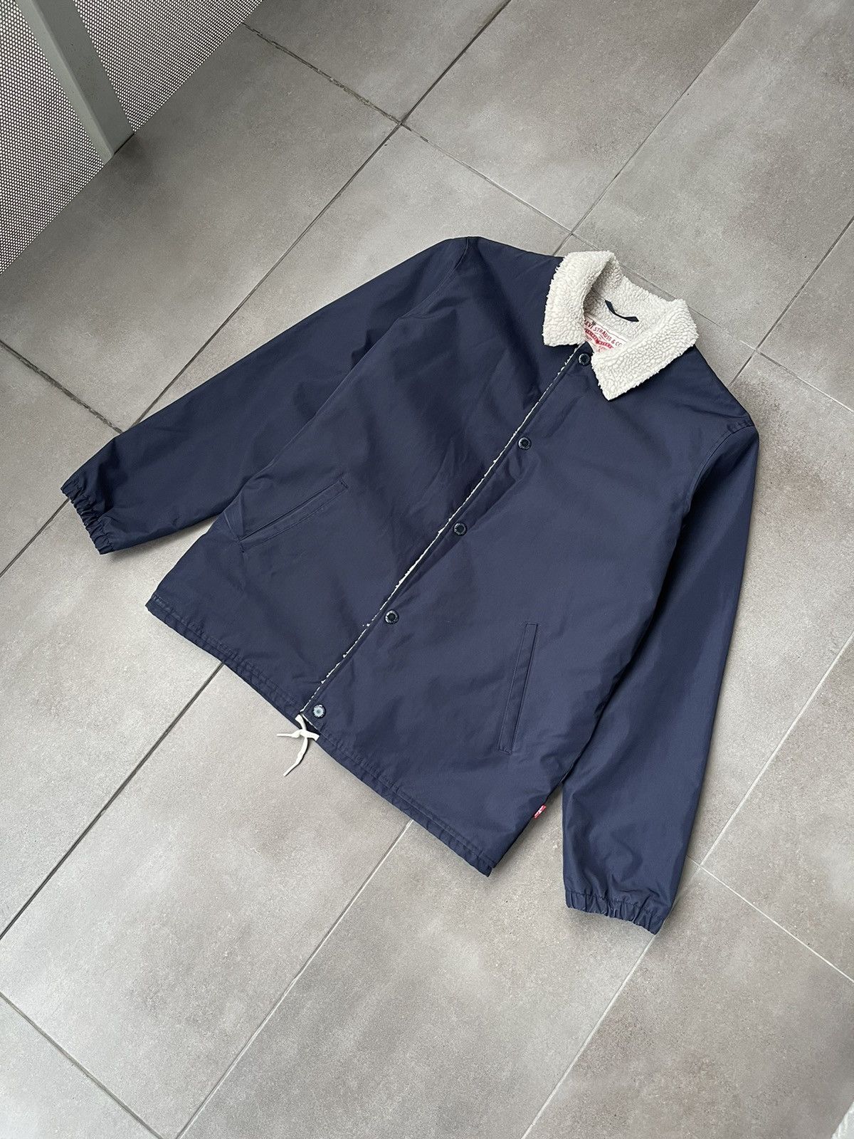 Levi's Levi's Sherpa Navy Nylon Jacket Size US M / EU 48-50 / 2 - 7 Thumbnail