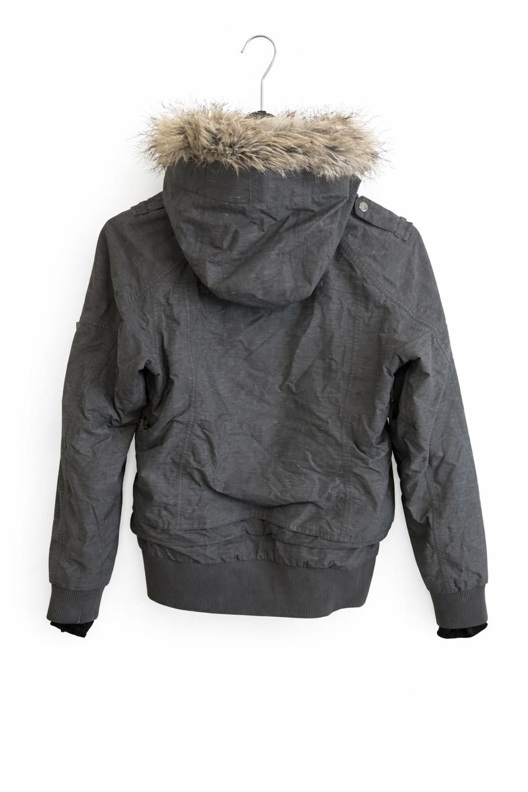 Oakley Oakley Women's Gray Hooded Winter Jacket with Faux Fur Trim Size XS / US 0-2 / IT 36-38 - 3 Thumbnail