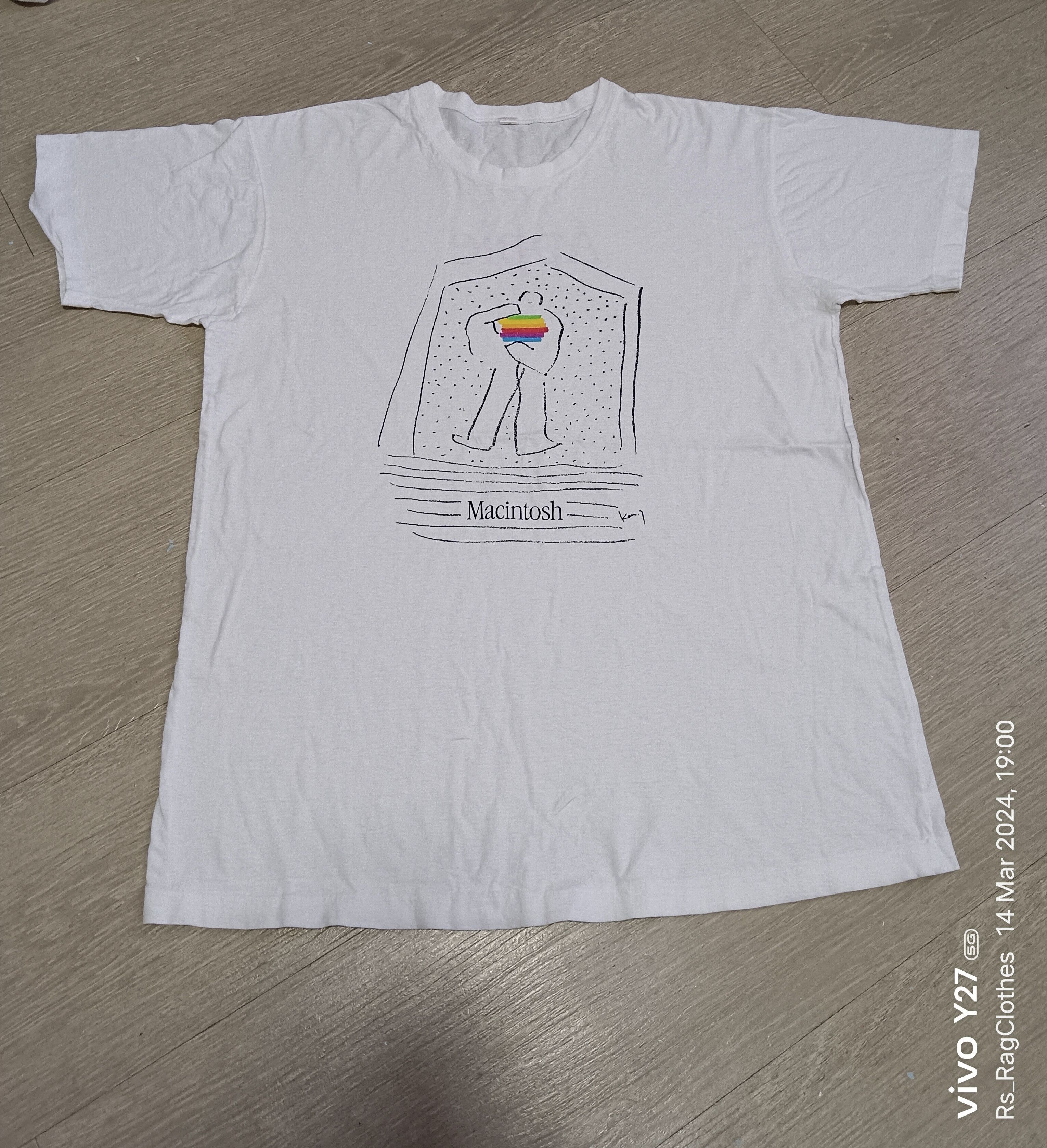 80sヴィンテージ｜Apple Macintosh プロモTシャツ [XL] 80s