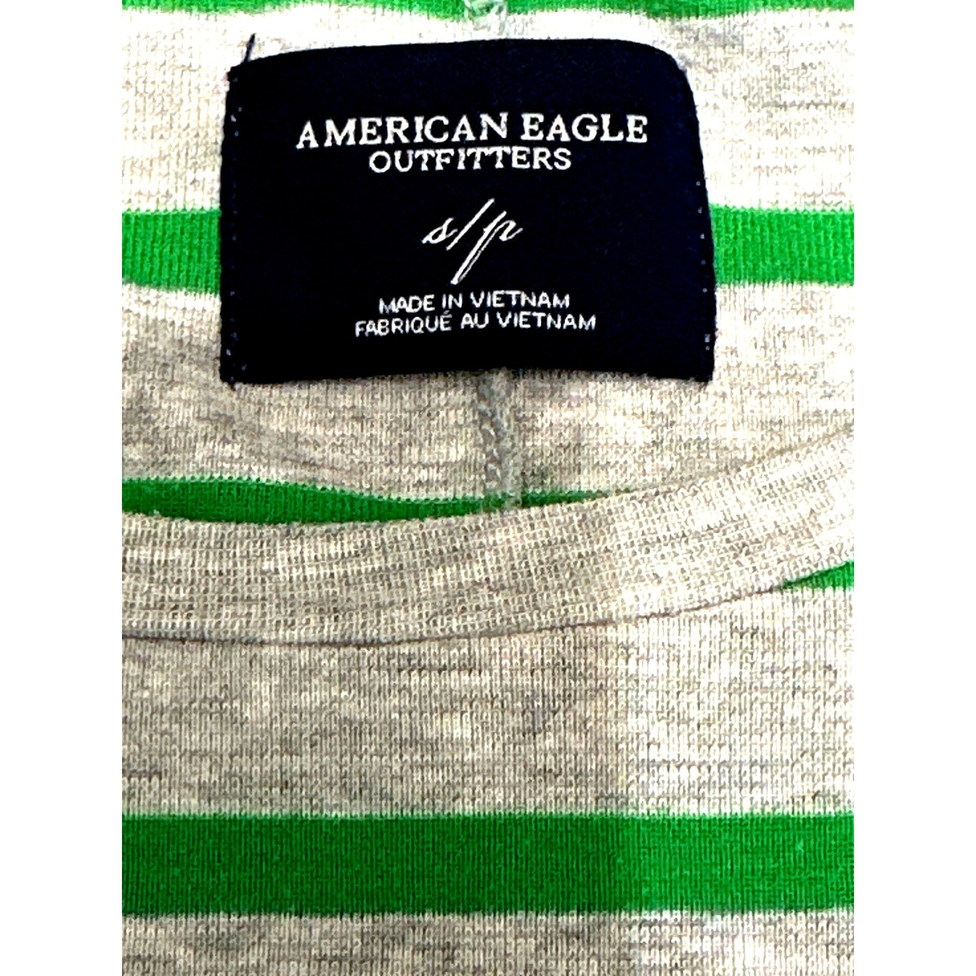 American Eagle Outfitters American Eagle Outfitters Gray Striped Kelly Green Fitted Lo Size S / US 4 / IT 40 - 6 Thumbnail