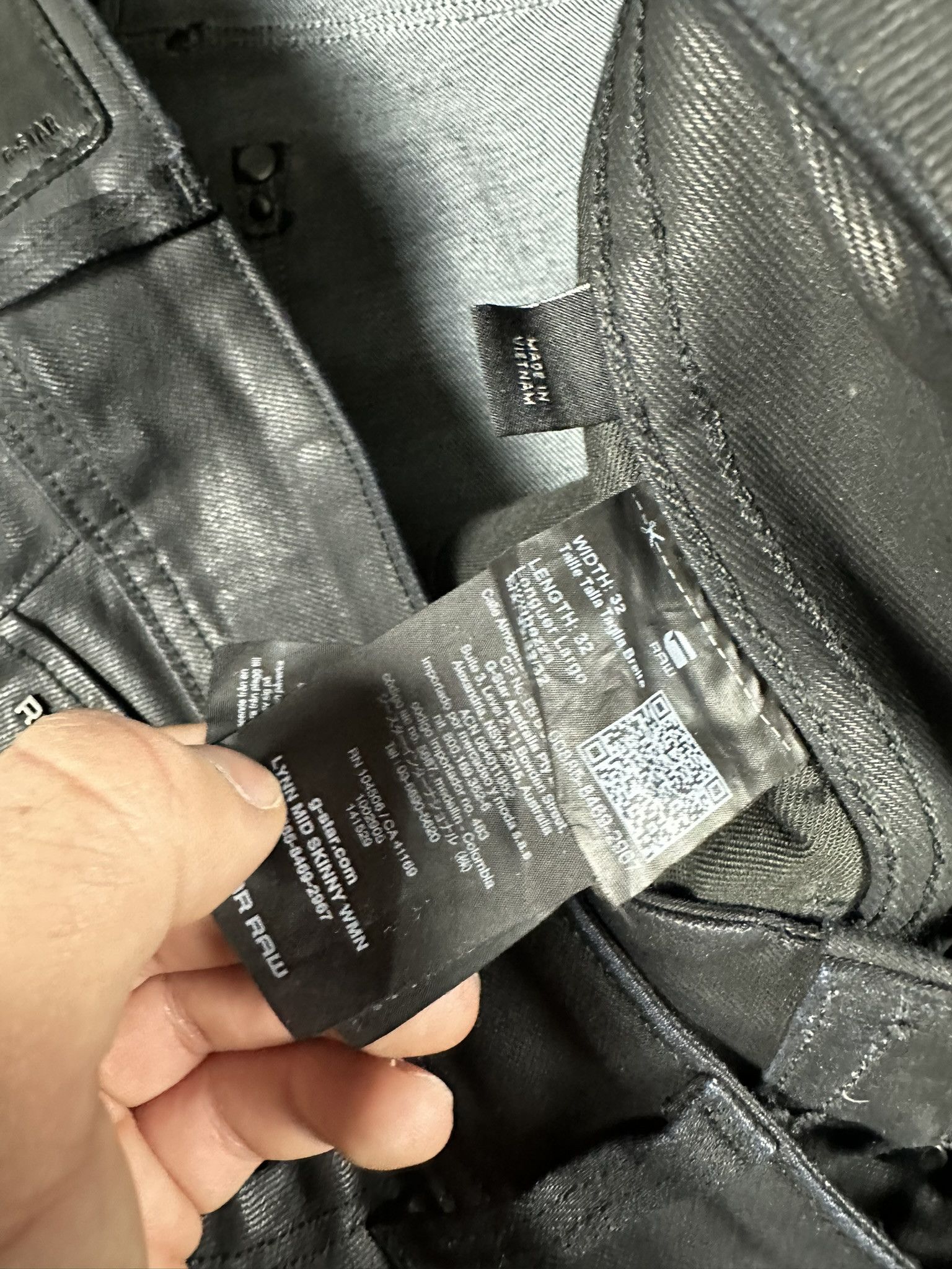 G-Star Vintage G-star RAW Waxed Skinny Biker Jeans Size US 32 / EU 48 - 7 Thumbnail