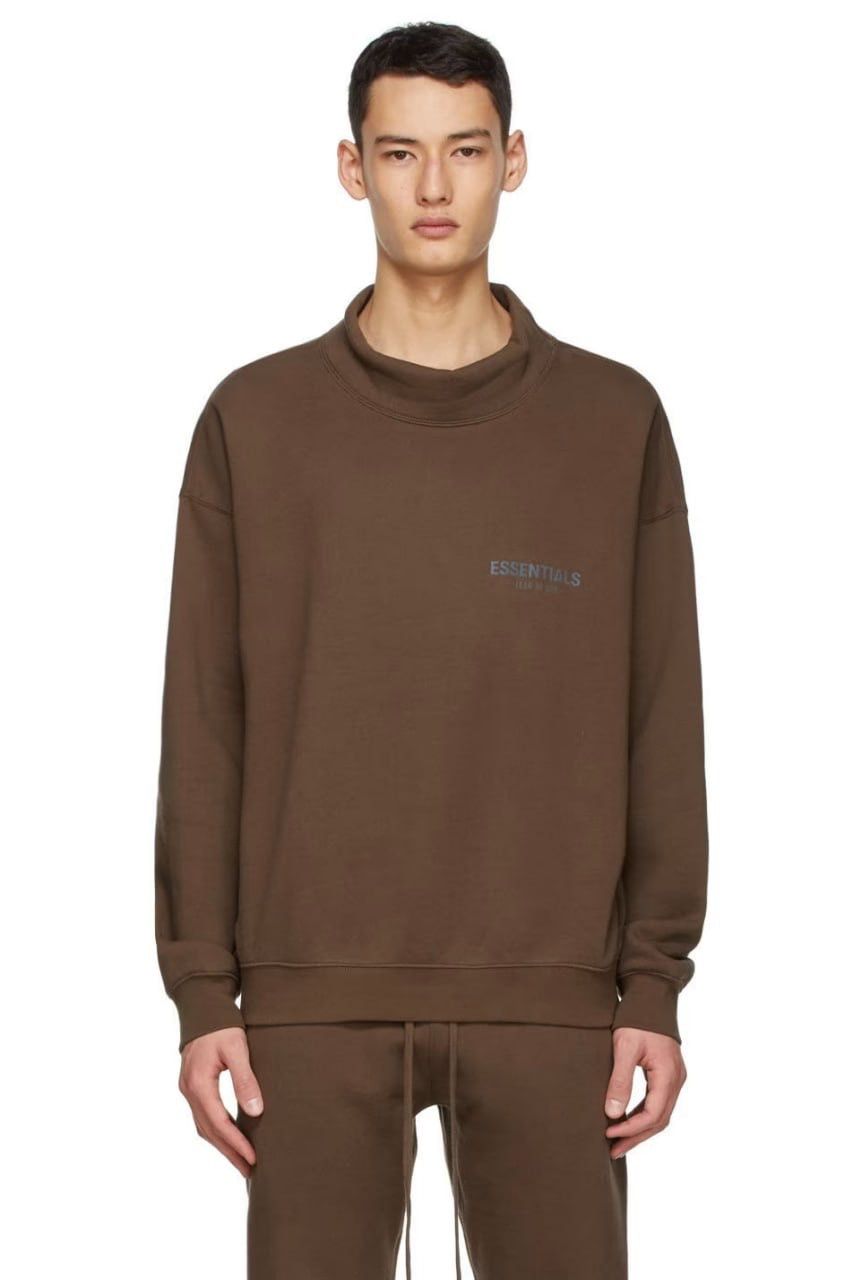 Fear of God Essentials by Fear of God Mock Neck Oversized Sweatshirt Size US XL / EU 56 / 4 - 2 Thumbnail