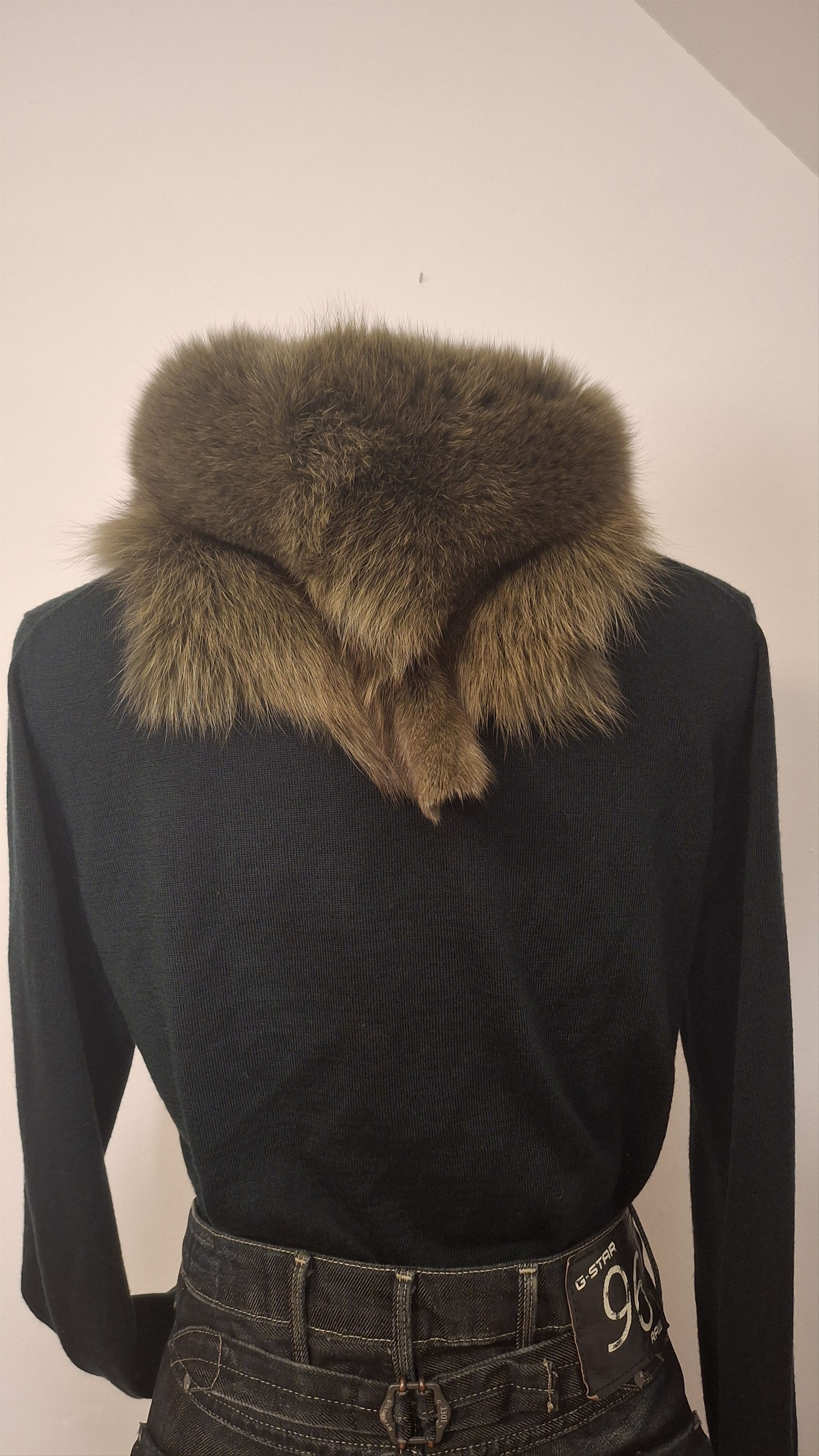 Vintage Vintage Real Fur Raccoon Collar / 80s Stole Trim Size ONE SIZE - 2 Thumbnail
