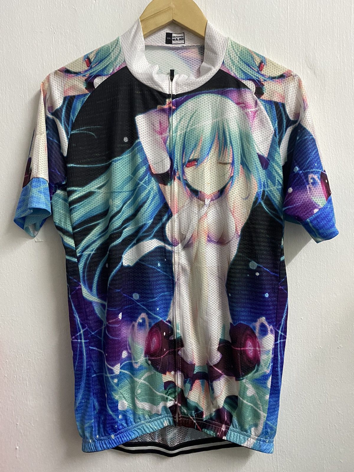 image of Anima Racing Miku Bike Shirt in White, Men's (Size XL)