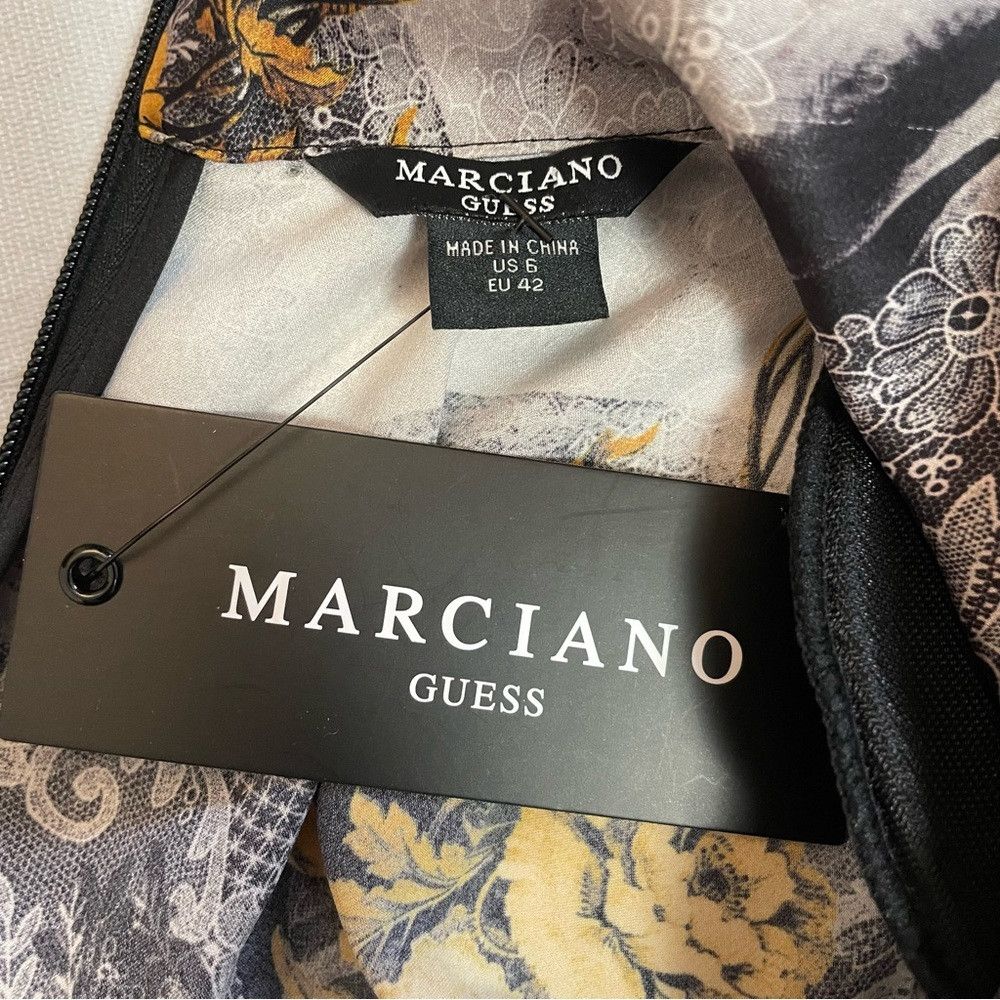 Guess NWT New $208 Marciano Aurora Printed Golden Rose Long Sleev Size M / US 6-8 / IT 42-44 - 6 Thumbnail
