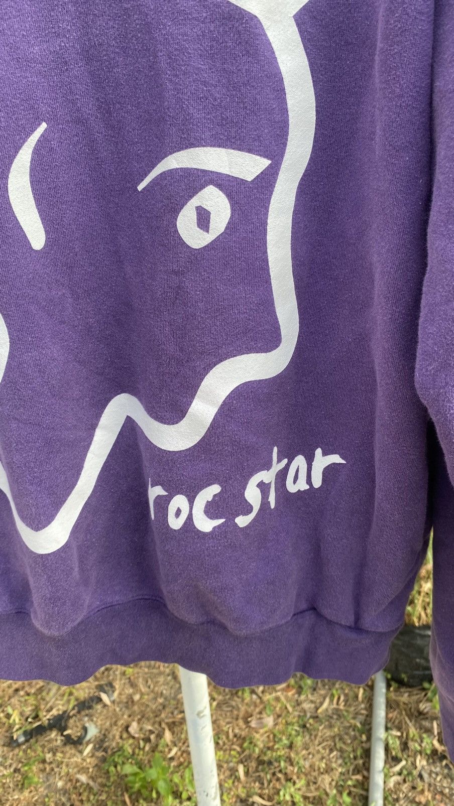 Japanese Brand purple hoodie with a graphic print and "roc star" text. Size US XL / EU 56 / 4 - 3 Thumbnail