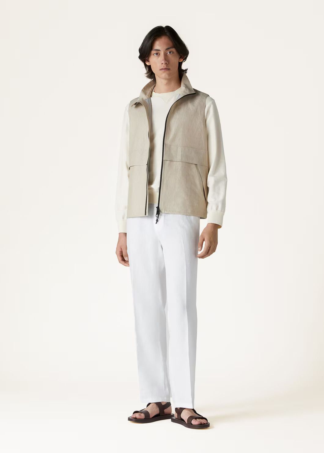 Loro Piana o1w1db10125 FAO0216 Hotaka Crewneck Sweater in Off White Size US S / EU 44-46 / 1 - 4 Thumbnail