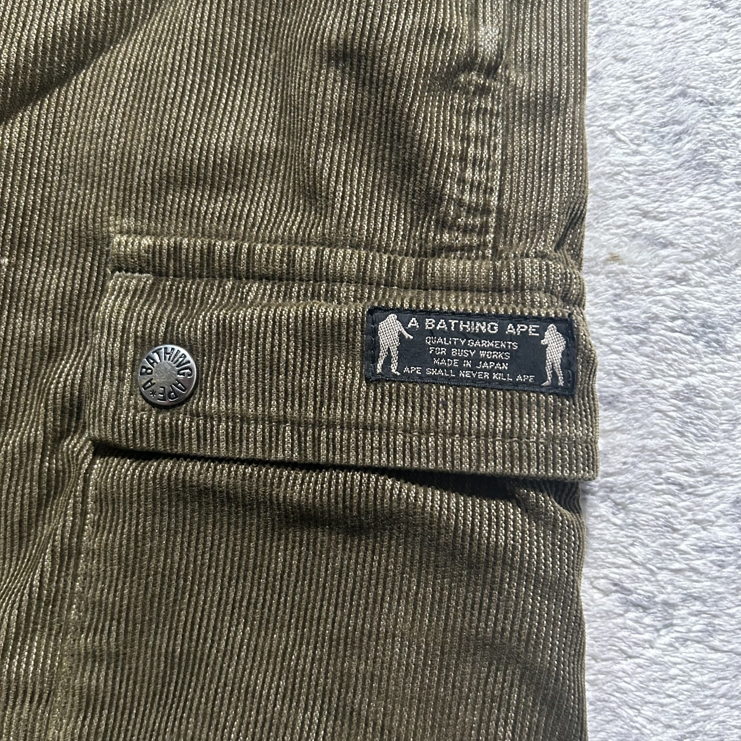 Bape Vintage Bape Corduroy Cargo Pants | XL Size US 32 / EU 48 - 5 Thumbnail