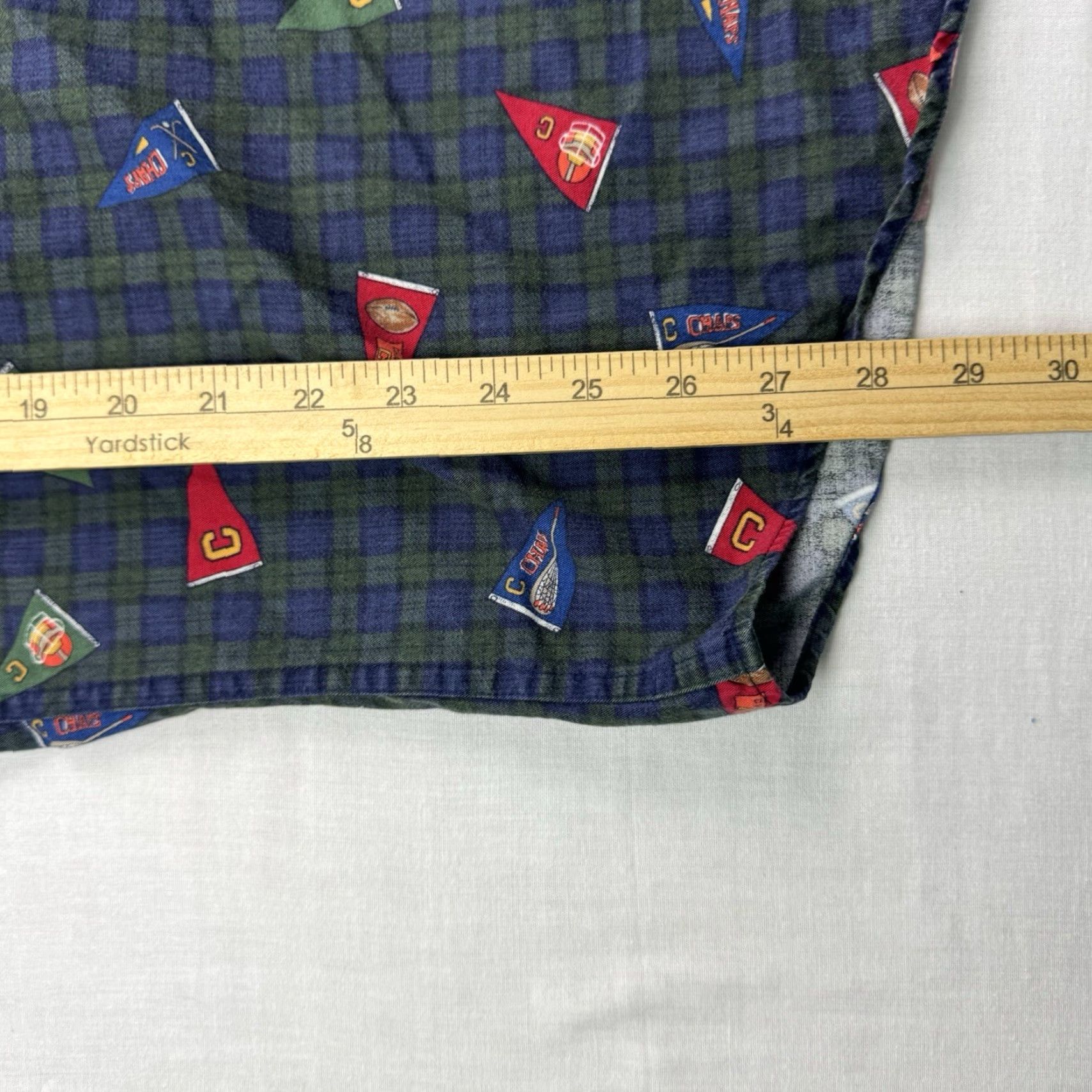 Chaps VINTAGE Chaps Ralph Lauren Men's Button-Down Shirt Adult Large Plaid Flag 90s Green Size US L / EU 52-54 / 3 - 6 Thumbnail