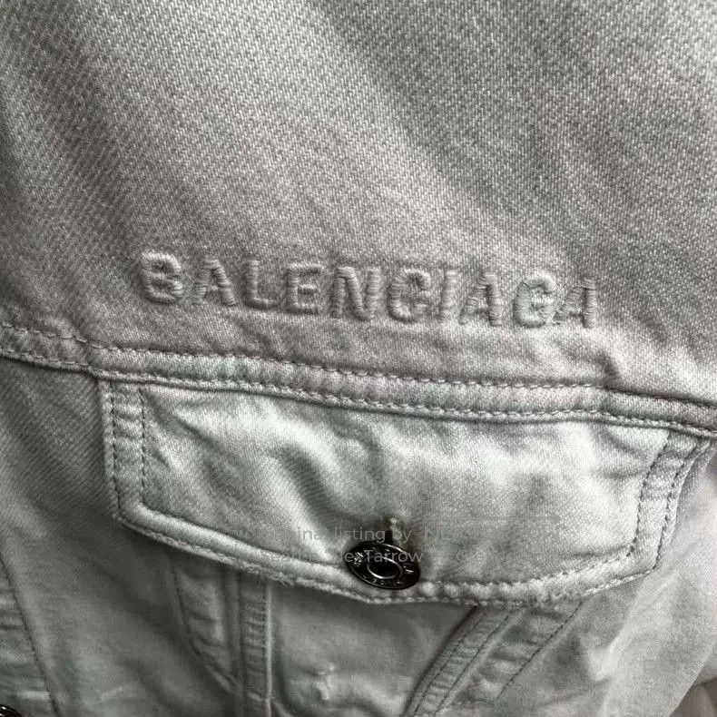 Balenciaga Balenciaga Chest Logo Denim Jacket. Size US XS / EU 42 / 0 - 3 Thumbnail