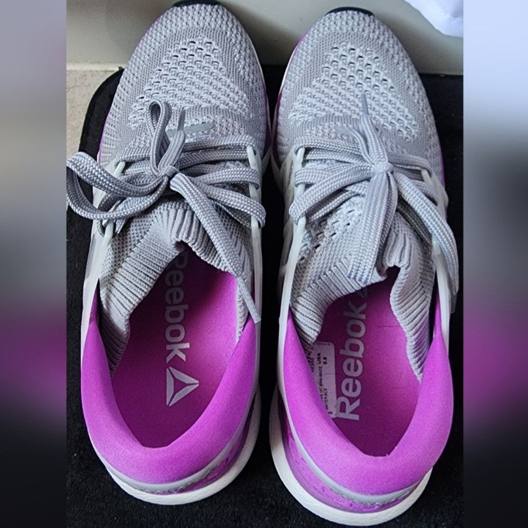 Reebok NWOB Reebok Floatride Run Ultraknit Grey Violet Sneakers 8.5 Size US 8.5 / IT 38.5 - 2 Thumbnail