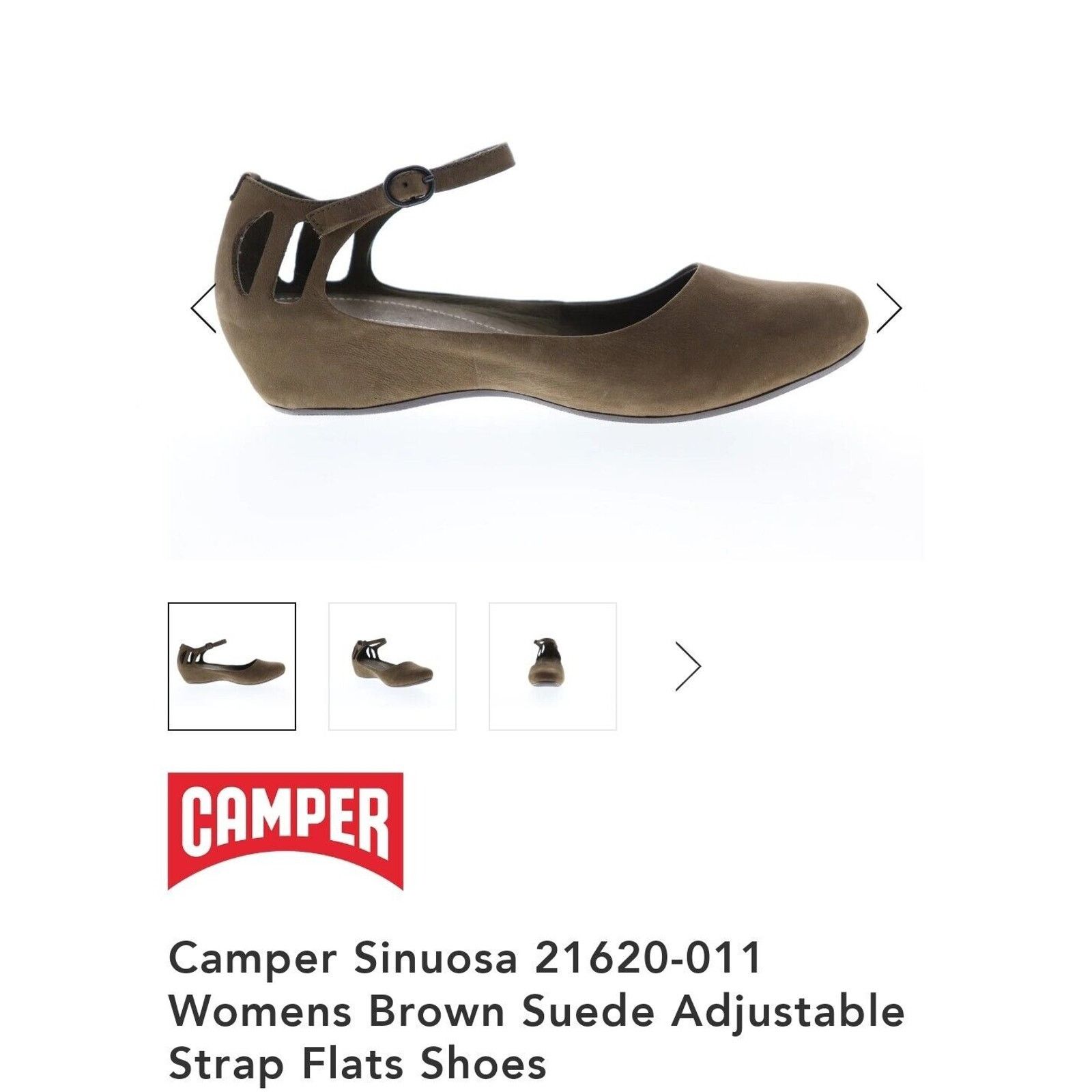 Camper Camper Sinuosa Suede Adjustable Strap Women Shoes Size 40/10 Size US 10 / IT 40 - 1 Thumbnail