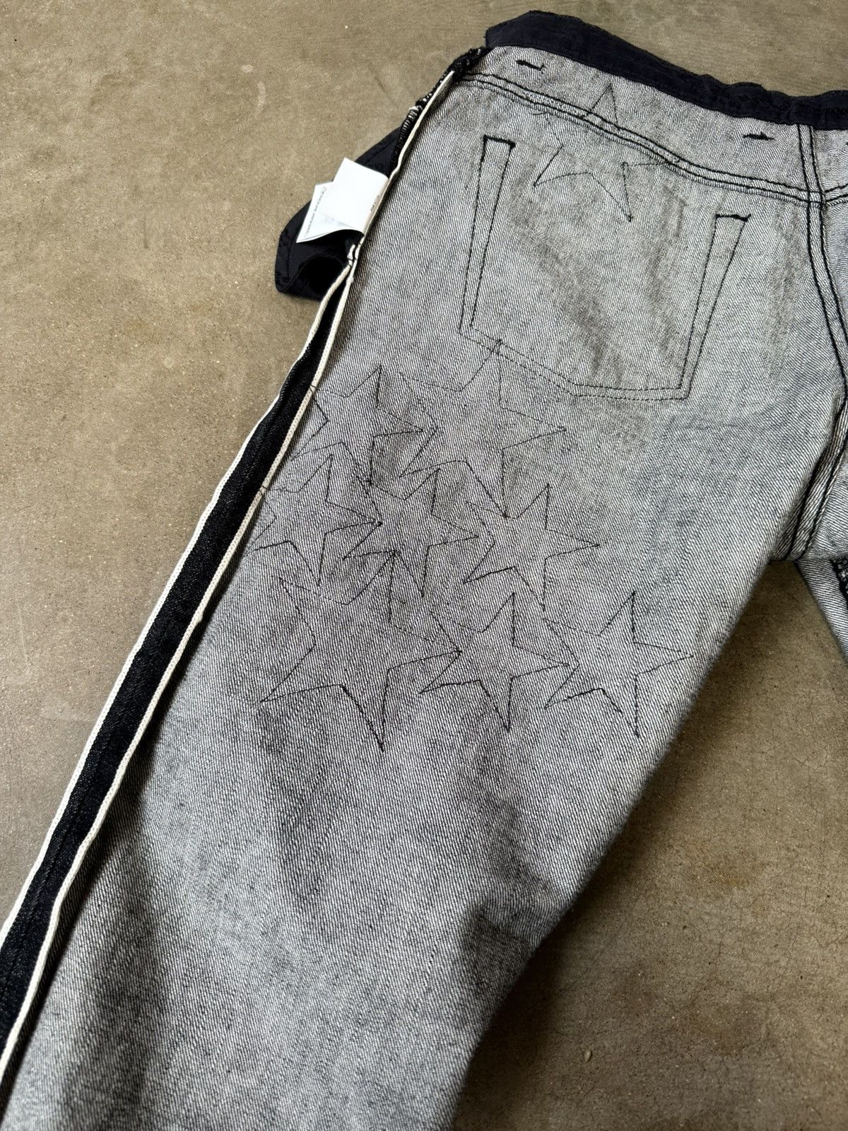 Chrome Hearts Chrome Hearts Multi Star Patch Selvedge Jeans Size US 31 - 24 Thumbnail
