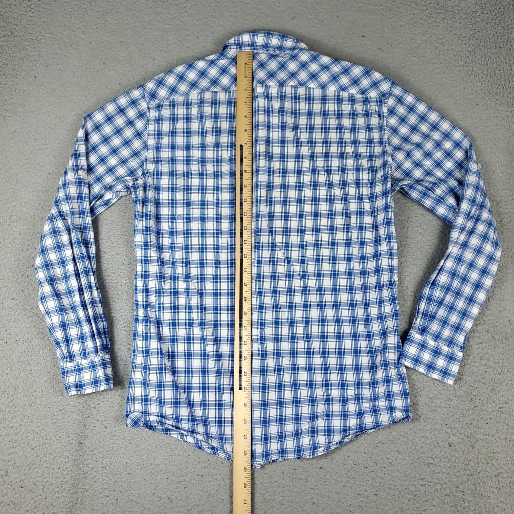 Lacoste Lacoste Shirt Mens 38 Blue Plaid Button-Up Long Sleeve Casual Formal Workwear Size US M / EU 48-50 / 2 - 5 Thumbnail