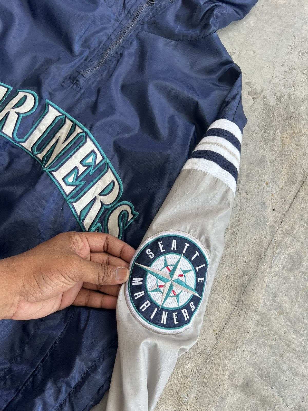 MLB VINTAGE SEATTLE MARINERS MLB LIGHTWEIGHT WINDBREAKER JACKET Size US XL / EU 56 / 4 - 5 Thumbnail