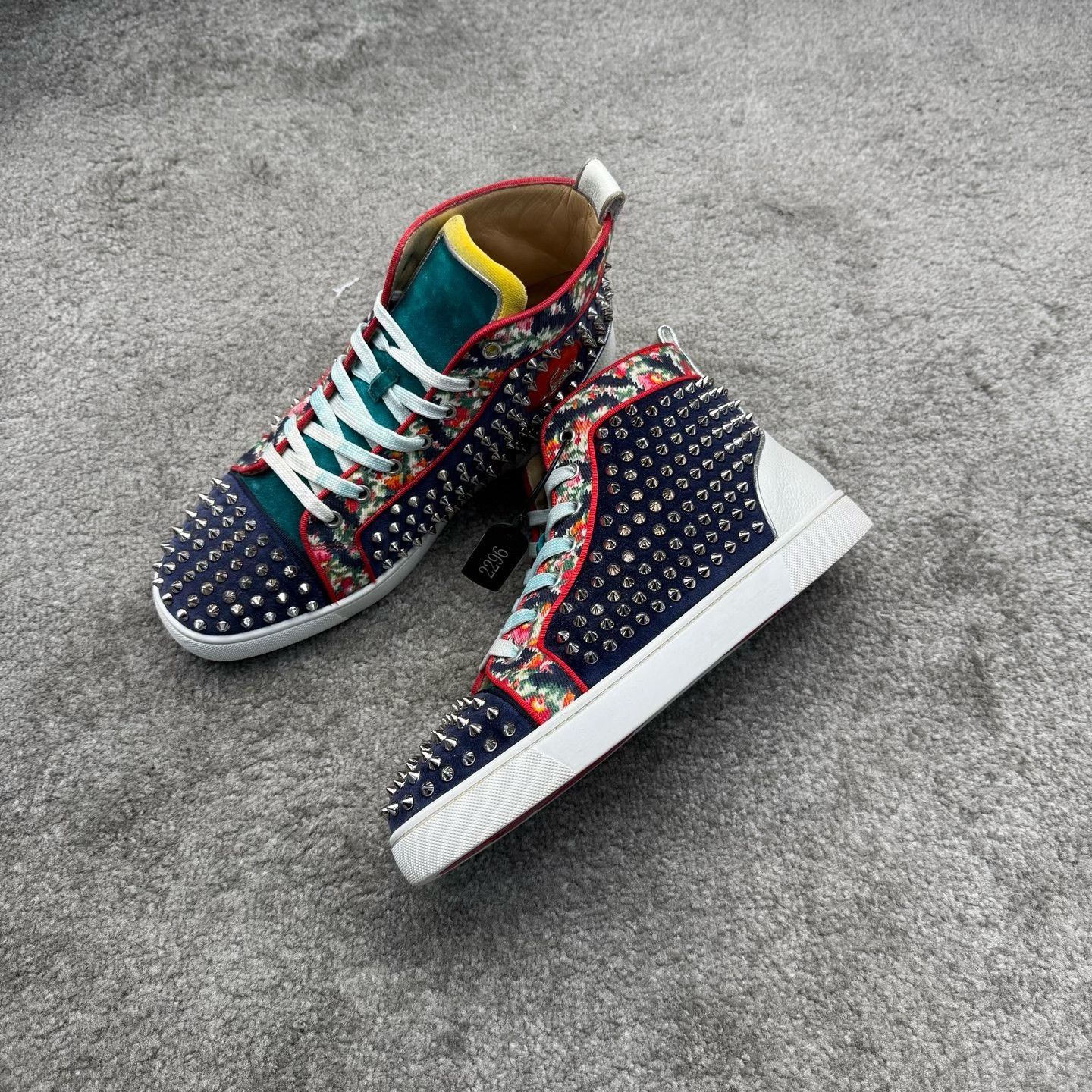 Christian Louboutin Christian Louboutin Multi Studded High-Top Sneakers Size US 9 / EU 42 - 1 Preview