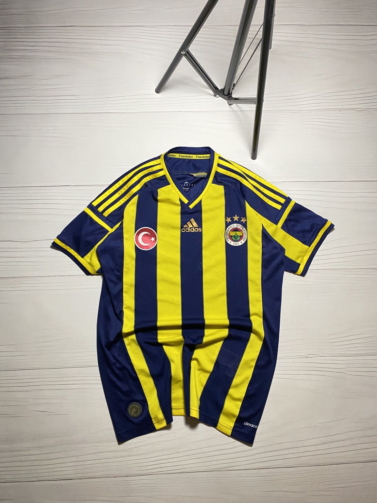 Adidas × Vintage Fenerbahce 2014 2015 Home Adidas Football Shirt Soccer Size US M / EU 48-50 / 2 - 1 Thumbnail