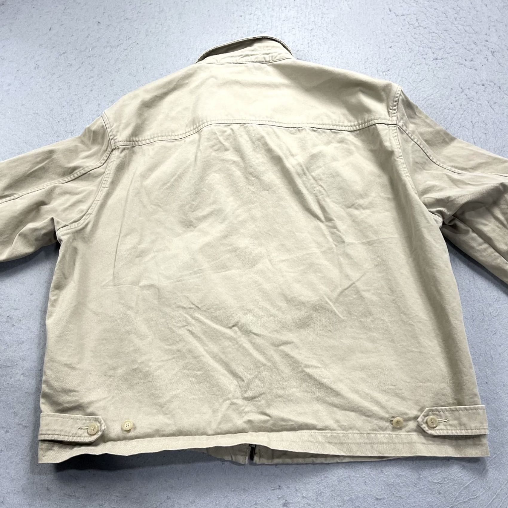 Polo Ralph Lauren VINTAGE Polo Ralph Lauren Jacket Mens XL Beige Cotton Bomber Zip Preppy 90s Size US XXL / EU 58 / 5 - 7 Thumbnail