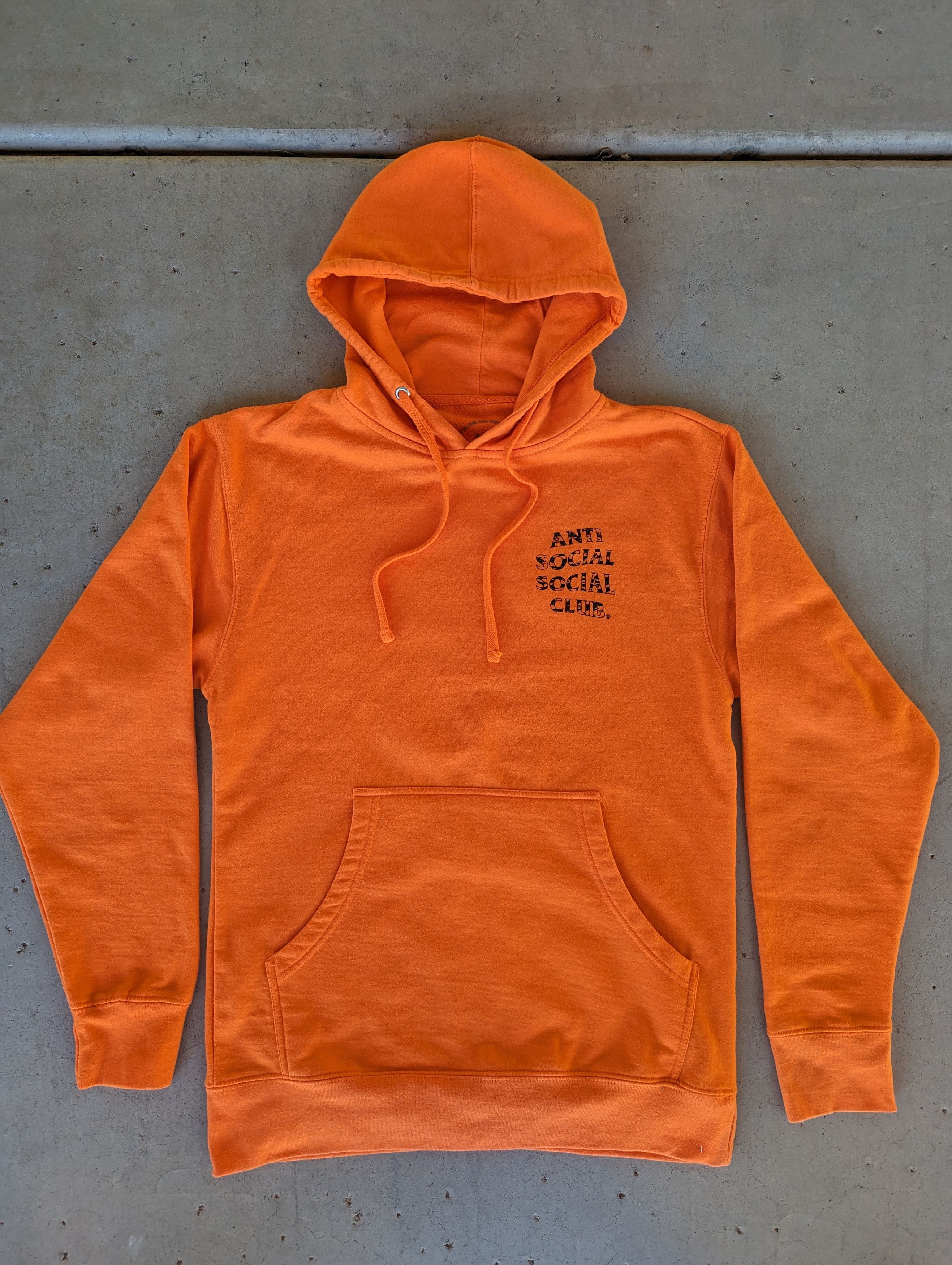 image of Anti Social Social Club Country Hoodie in Orange, Men's (Size Small)