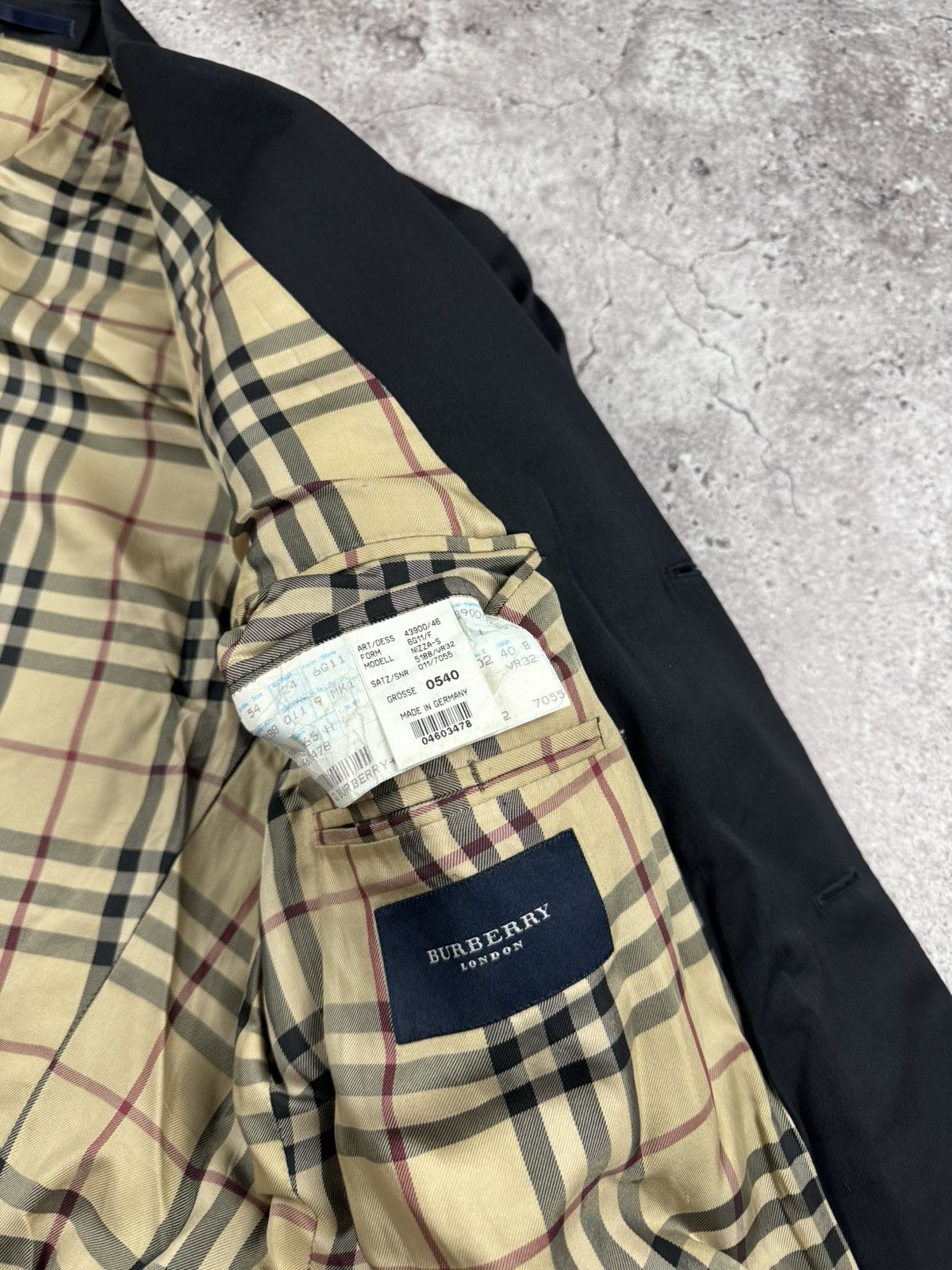 Burberry Burberry Nova Check Luxury Navy Golden Buttons Blazer Jacket Size 44R - 5 Thumbnail
