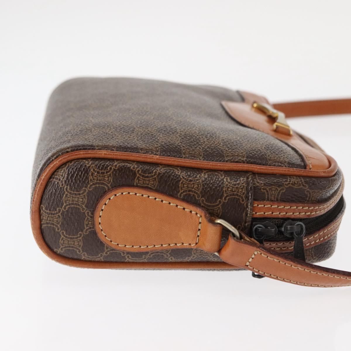Celine CELINE Macadam Canvas Shoulder Bag Pvc Leather Brown Size ONE SIZE - 4 Thumbnail