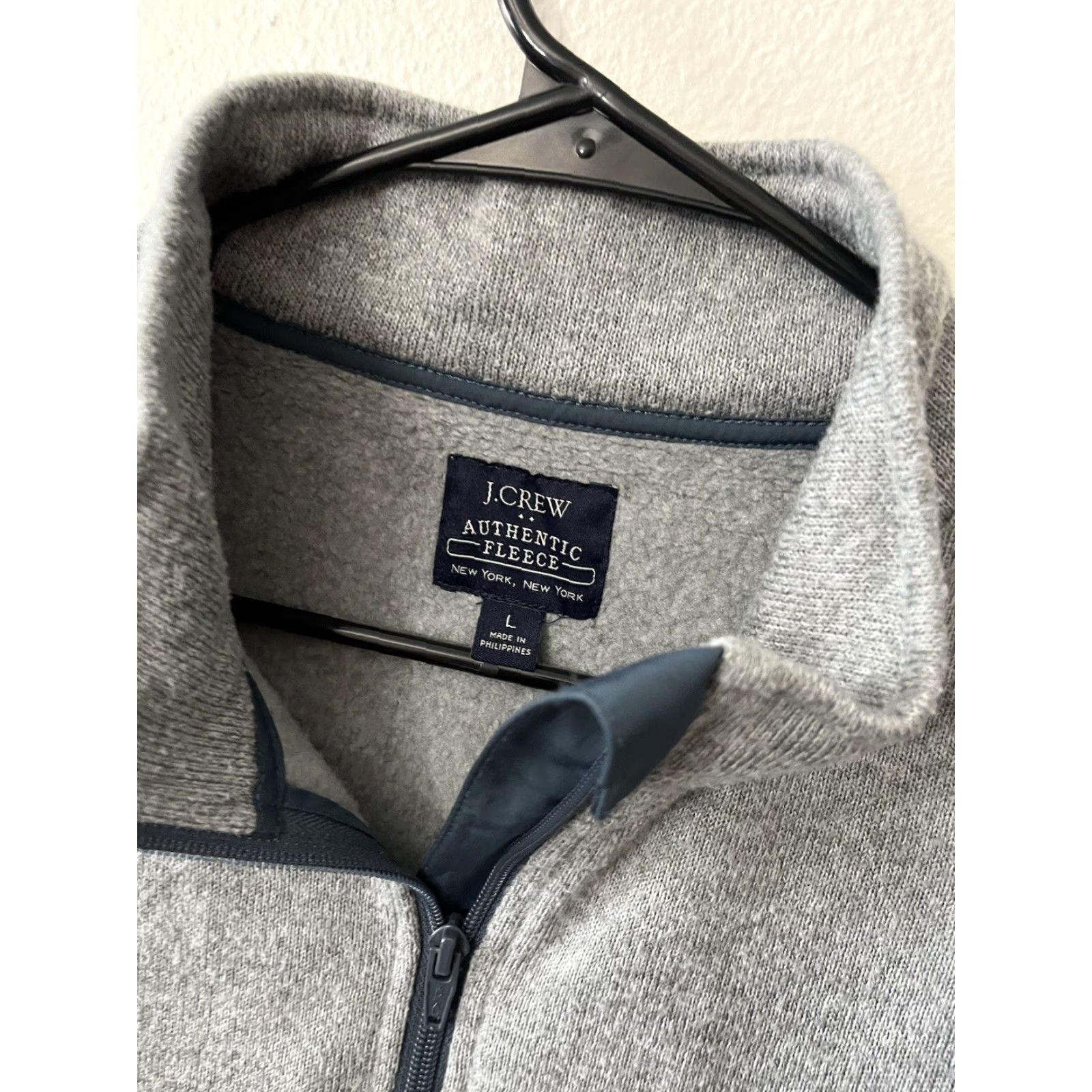 J.Crew J.CREW Sweatshirt Mens L Gray Marled Fleece Half-Zip Pullover BD998 Size US L / EU 52-54 / 3 - 3 Thumbnail