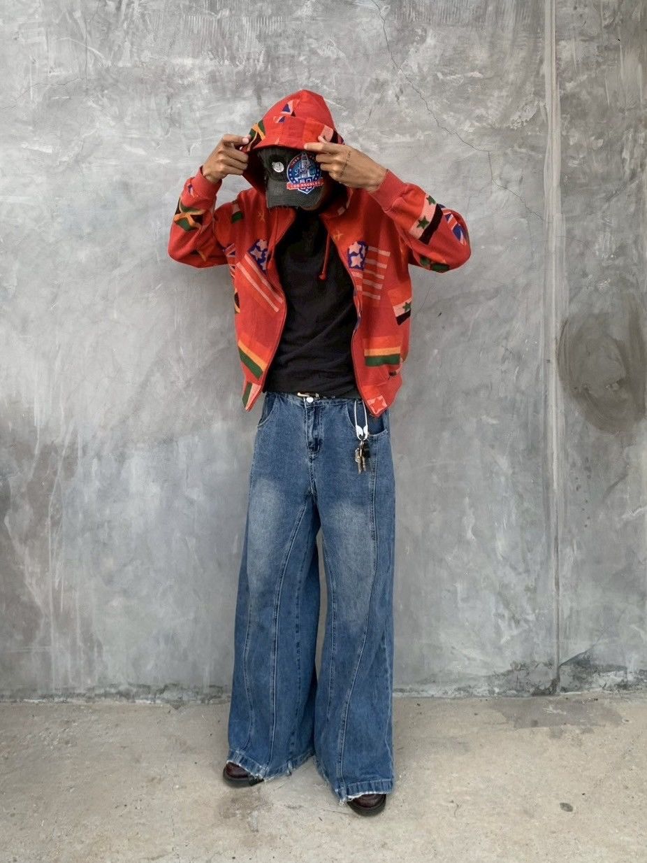 Issey Miyake Vintage 80/90s Issey Miyake World Flags Hoodie Size US M / EU 48-50 / 2 - 9 Thumbnail