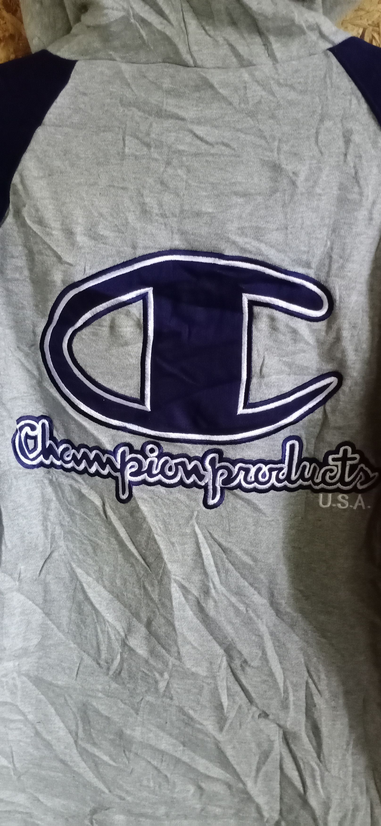 Champion × Vintage Vintage Champion Big Logo Hooded Sweater Size US XL / EU 56 / 4 - 9 Thumbnail