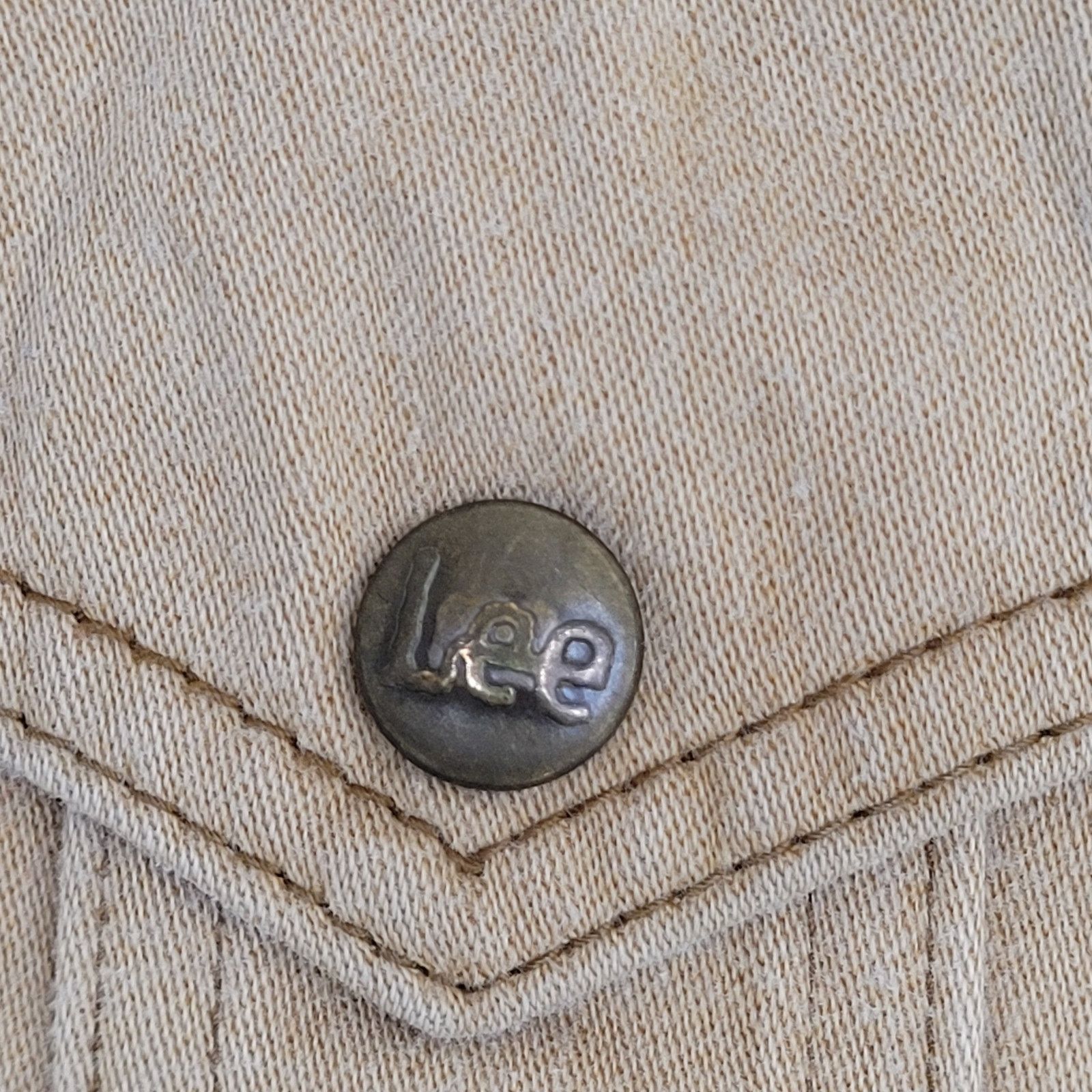 Lee Vintage 60s Lee Snap Button Shirt XL 24x29 Khaki Brown USA Size US XL / EU 56 / 4 - 10 Thumbnail