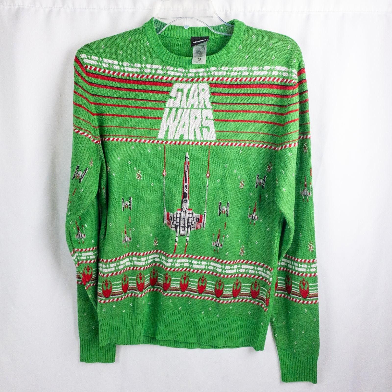 Star Wars Star Wars Green Patterned Sweater Mens Small Womens Medium Size US S / EU 44-46 / 1 - 1 Thumbnail
