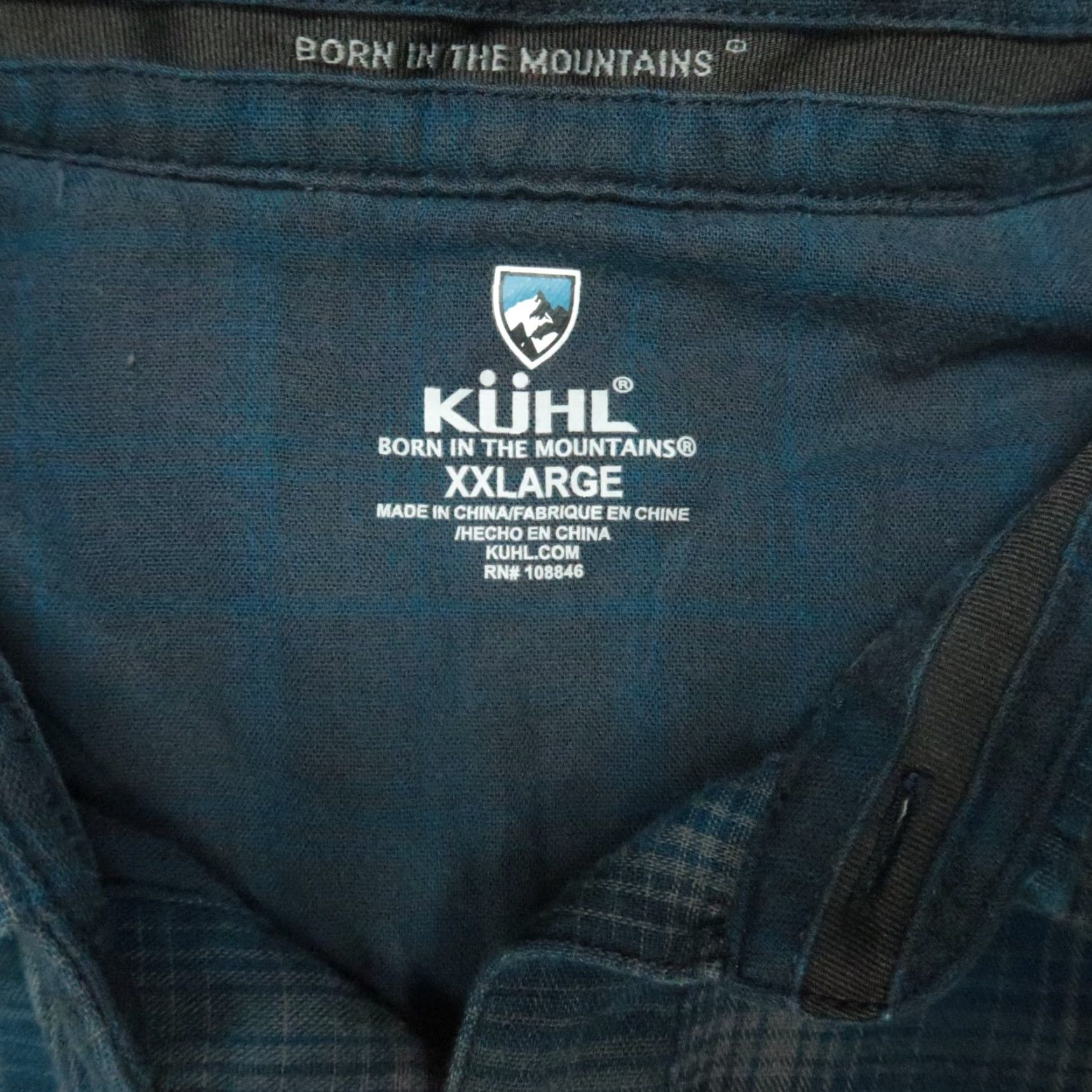 Vintage Kuhl Shirt Mens 2XL Blue Plaid Flannel Long Sleeve Button-Up Shirt Casual Workwear Size US XXL / EU 58 / 5 - 3 Thumbnail