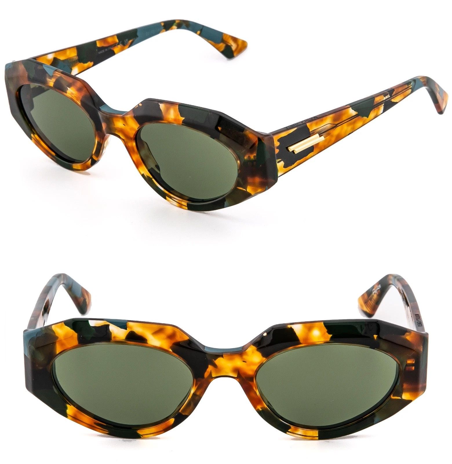 Bottega Veneta BOTTEGA VENETA 1392 ReAce BV1392S Brown Green Sunglass 001 Size ONE SIZE - 1 Thumbnail