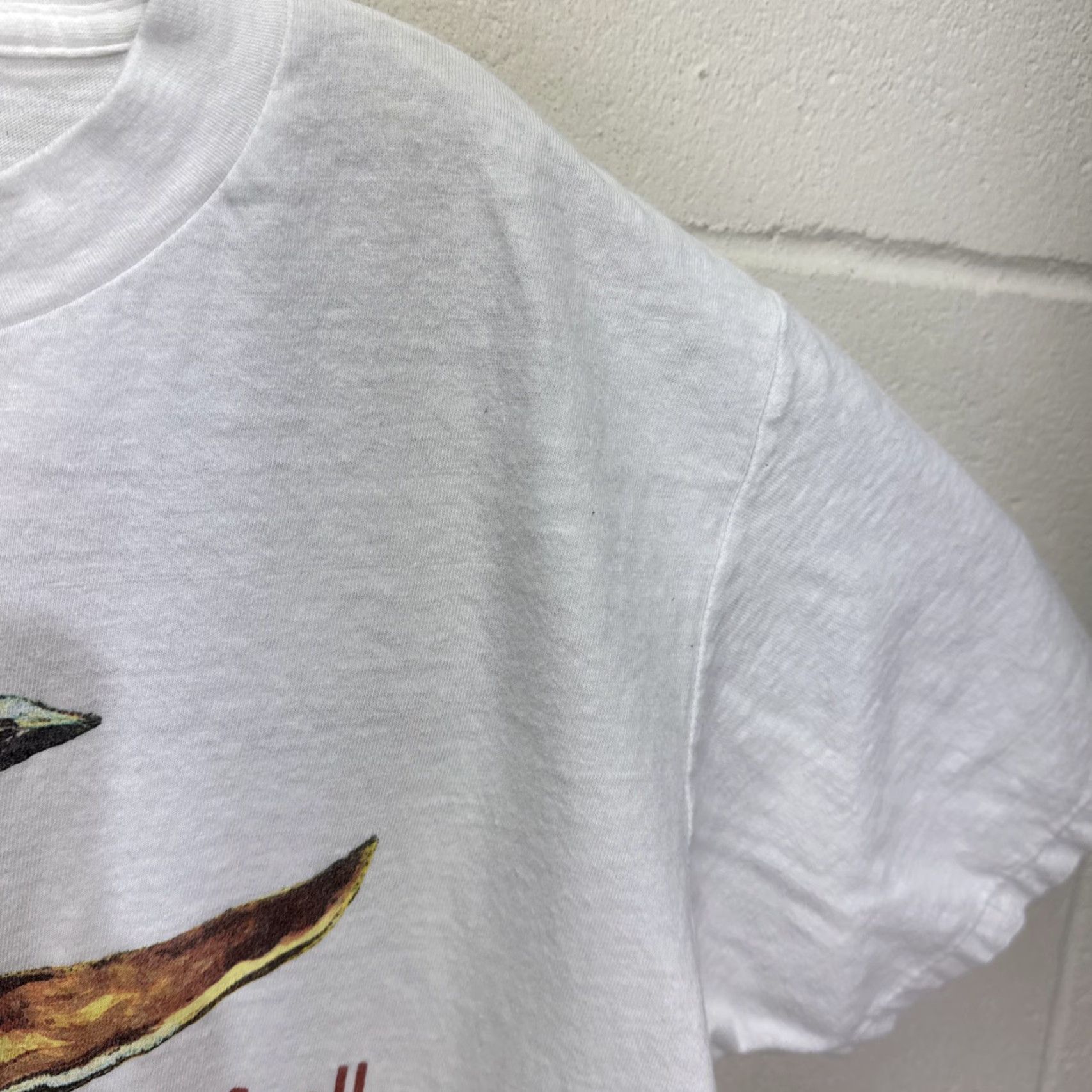 Vintage VINTAGE Oneita Nate Owens Art T-Shirt Medium White 90s Rare Cooter Mens Size US M / EU 48-50 / 2 - 7 Thumbnail