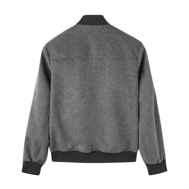 Loro Piana o1w1db10725 FAM5076 LP Ivy Bomber Jacket in Gray Melange Size US L / EU 52-54 / 3 - 3 Thumbnail