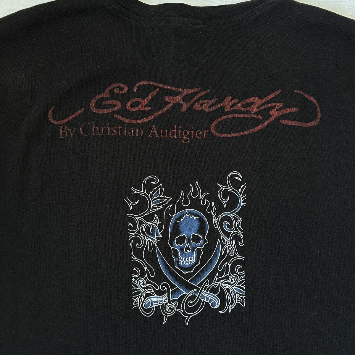 Christian Audigier × Ed Hardy 2000s Ed Hardy skull rhinestones tee Size US L / EU 52-54 / 3 - 5 Thumbnail
