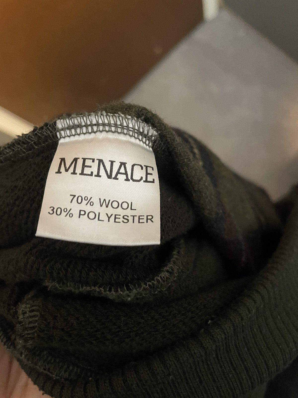 Menace Menace Split Wool Plaid Green Hoodie Size US L / EU 52-54 / 3 - 6 Thumbnail