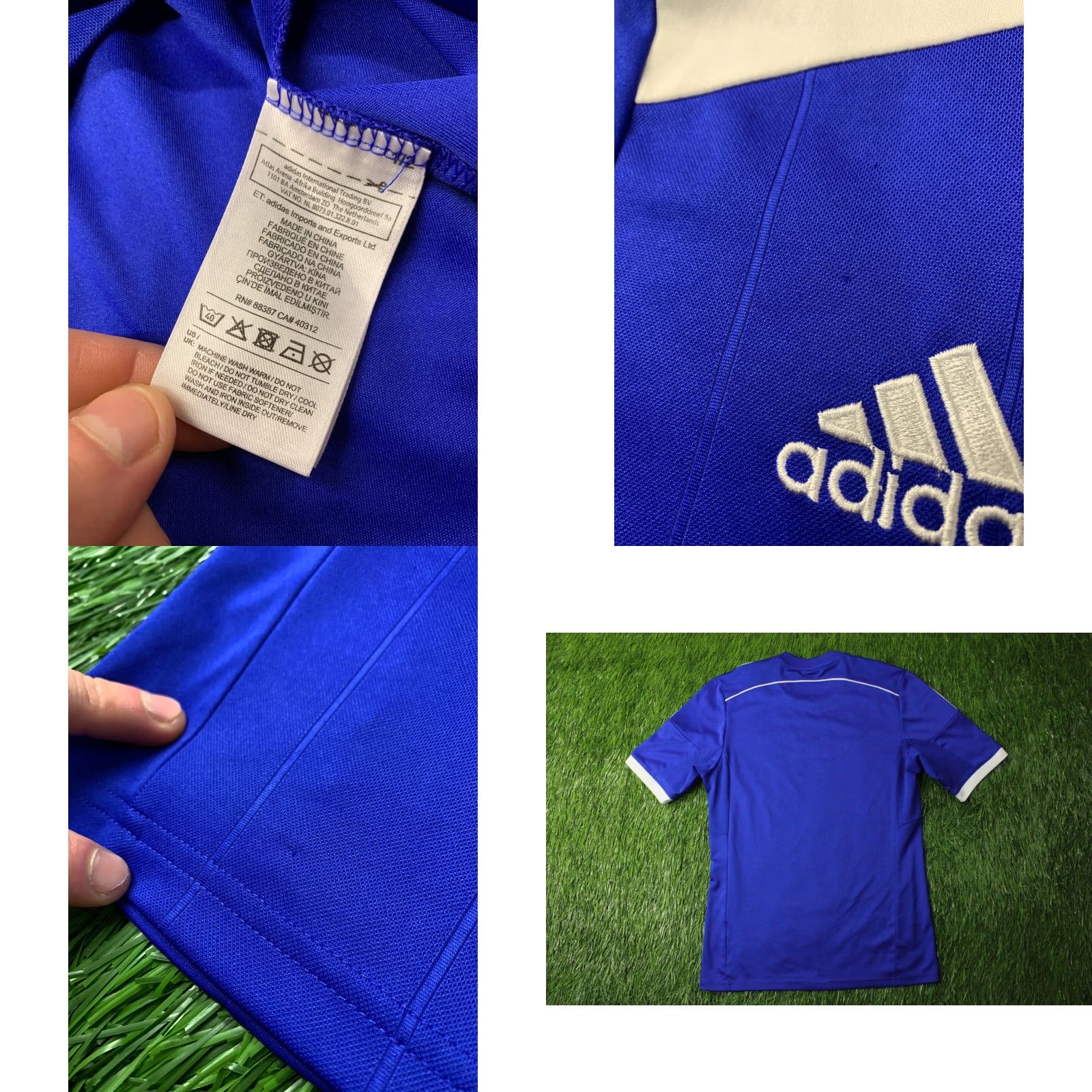 Adidas ADIDAS PERFORMANCE CLIMACOOL REGISTA FOOTBALL SHIRT JERSEY S BLUE AND WHITE Mens 2016 T-Shirt Regular Size S Size US S / EU 44-46 / 1 - 8 Thumbnail