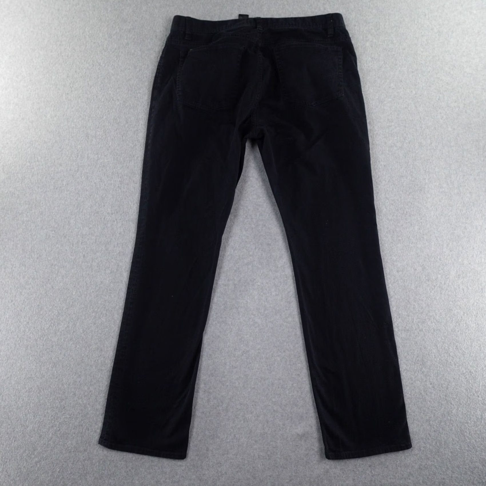 John Varvatos John Varvatos LUXE Jeans Mens 38 (38X32) Bowery Slim Straight Washed Black Denim 5-Pocket Mens Straight Jeans Size 38 Size US 38 / EU 54 - 2 Thumbnail