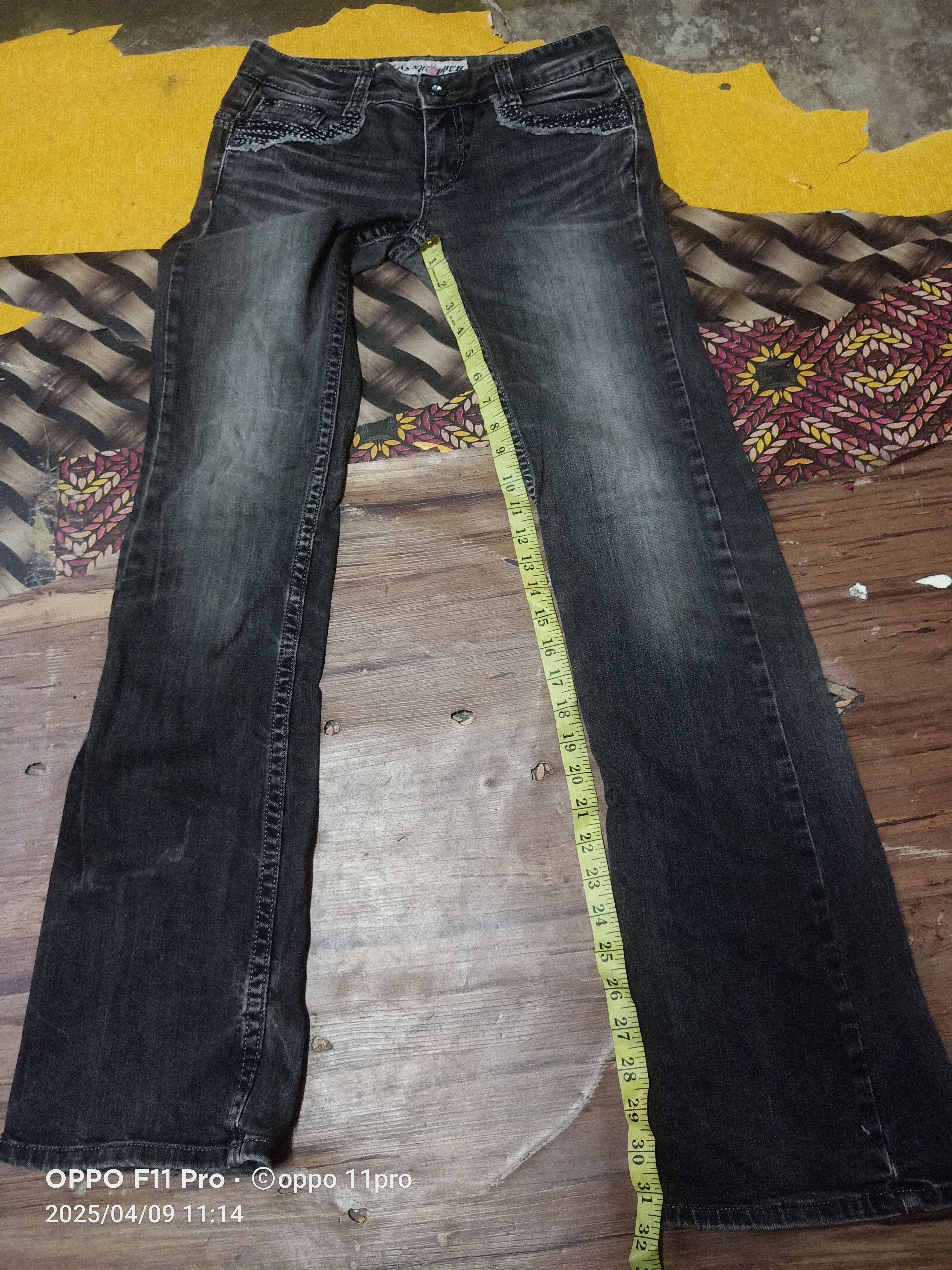 If Six Was Nine × Japanese Brand × Le Grande Bleu (L.G.B.) GrassShopper Flare Denim desiger wings Size US 29 - 15 Thumbnail