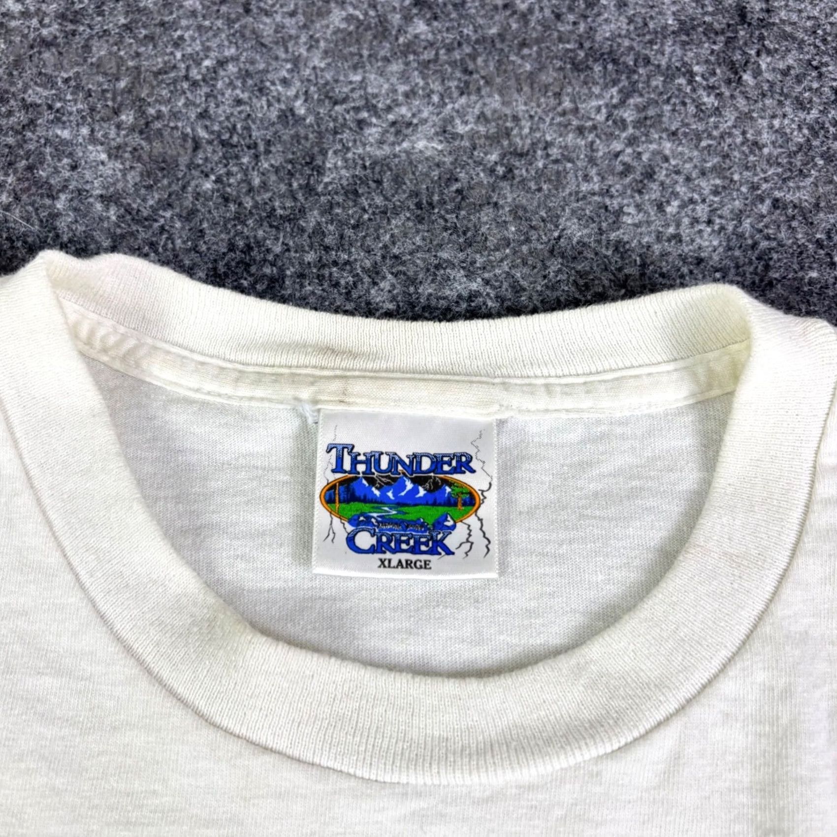 Vintage VINTAGE 98 Rock Baltimore Tanksgiving T-Shirt Mens XL White Radio Promo 97.9 FM Thunder Creek Graphic Tee Short Sleeve Men XL White 1990s Size US XL / EU 56 / 4 - 6 Thumbnail