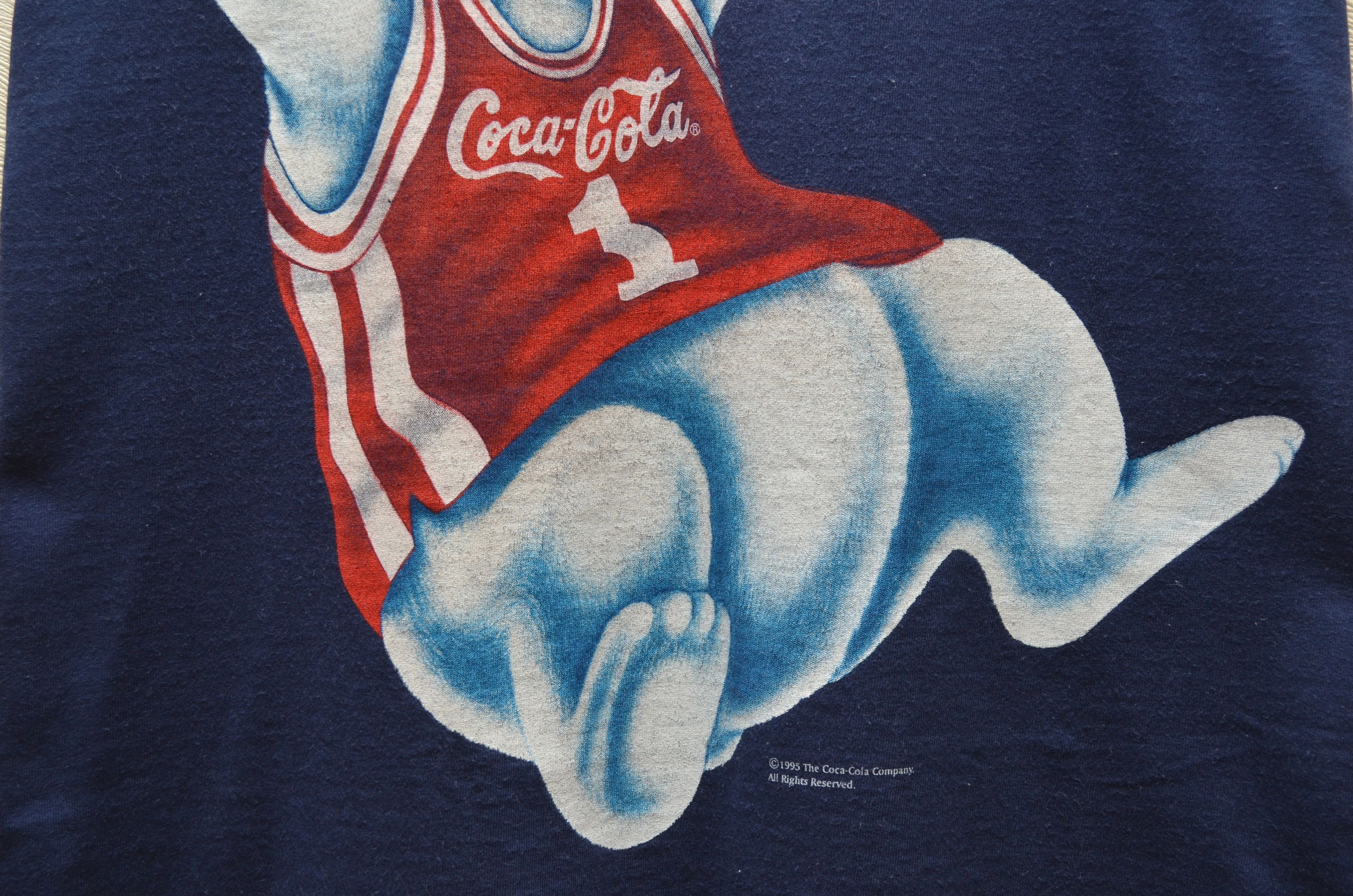 Coca Cola × Vintage Vintage 1995 Coca Cola Big Logo T Shirt RARE y2k 90s Size US L / EU 52-54 / 3 - 5 Thumbnail