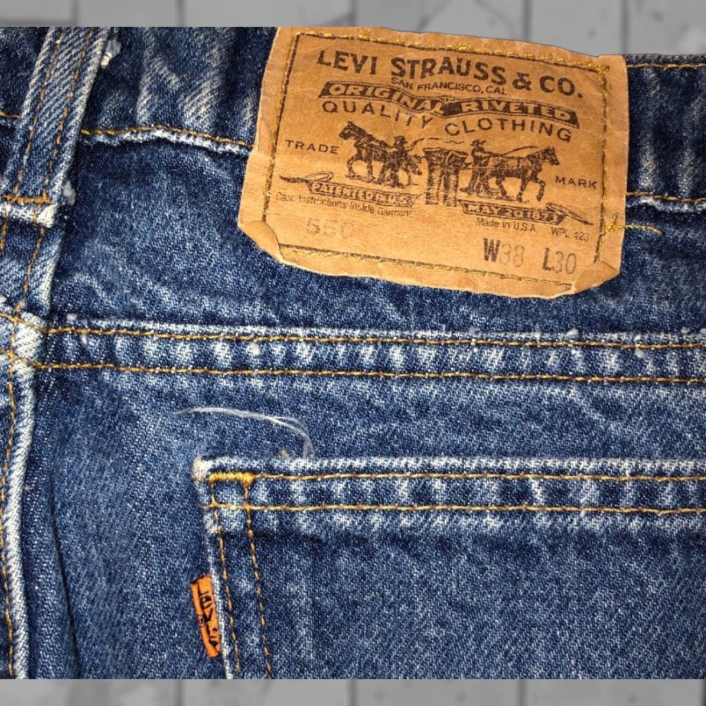 Levi's VINTAGE Levi’s Co Mens Orange Tab Blue Jeans Size 38 X 30 Casual Straight Bottoms Mens Size US 38 / EU 54 - 1 Thumbnail