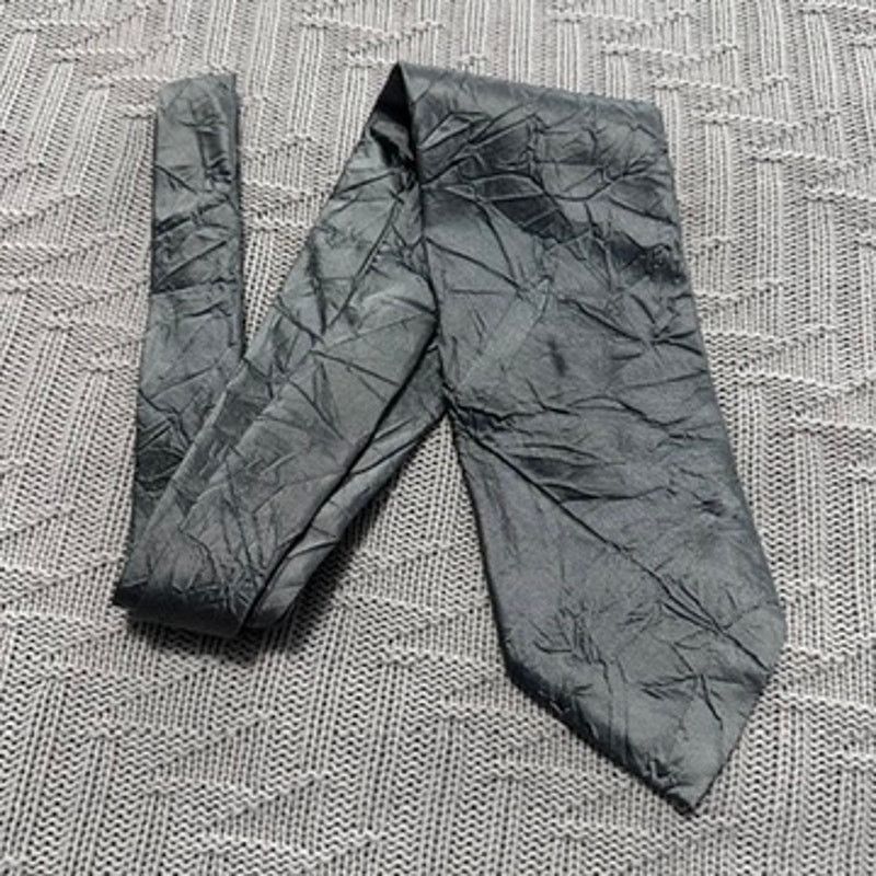 Vintage Enrico Venturi silver gray textured silk tie Size ONE SIZE - 1 Thumbnail