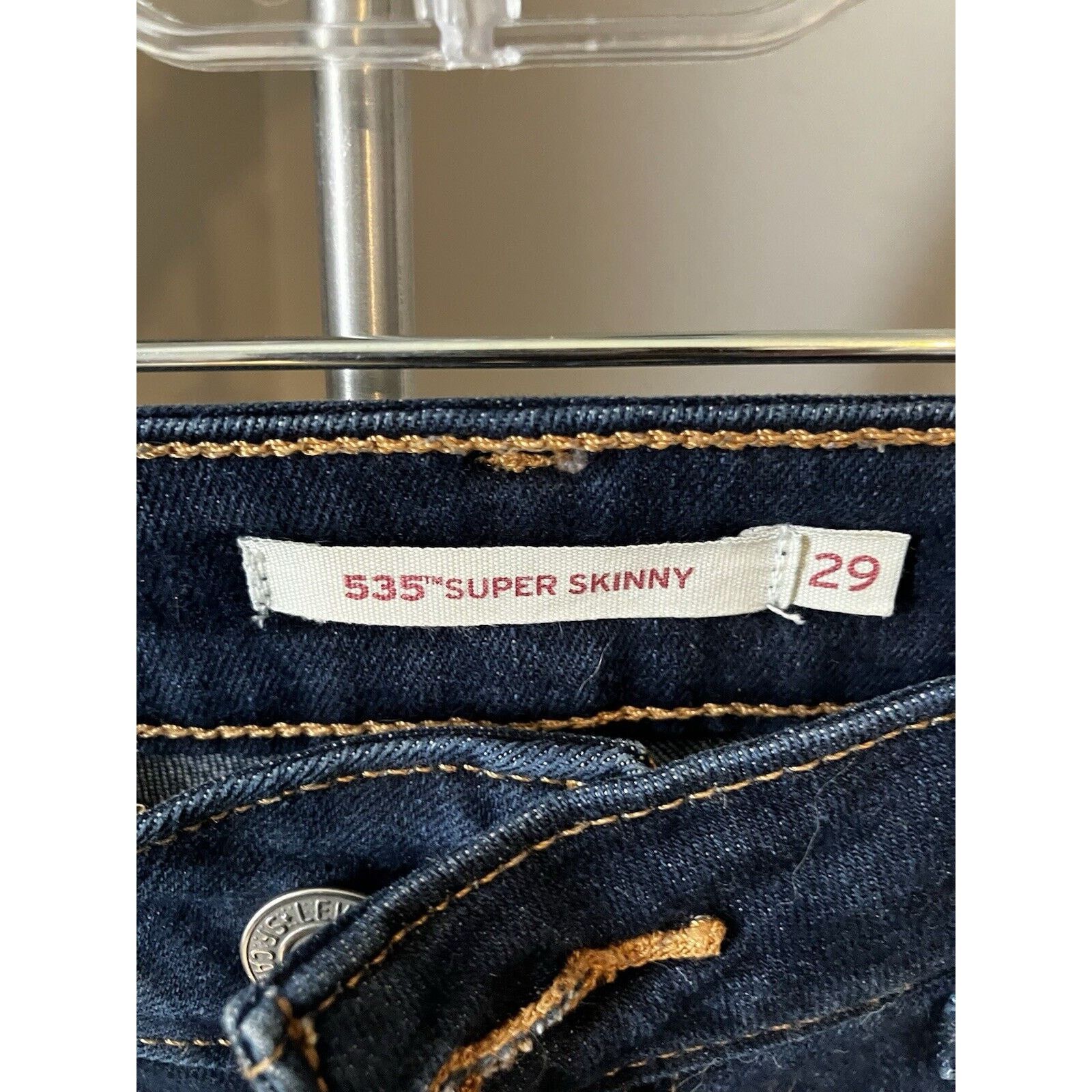Levi's Levi's 535 Super Skinny Jeans Women's 29 Blue Mid Rise 29x30 Size 29" - 3 Thumbnail
