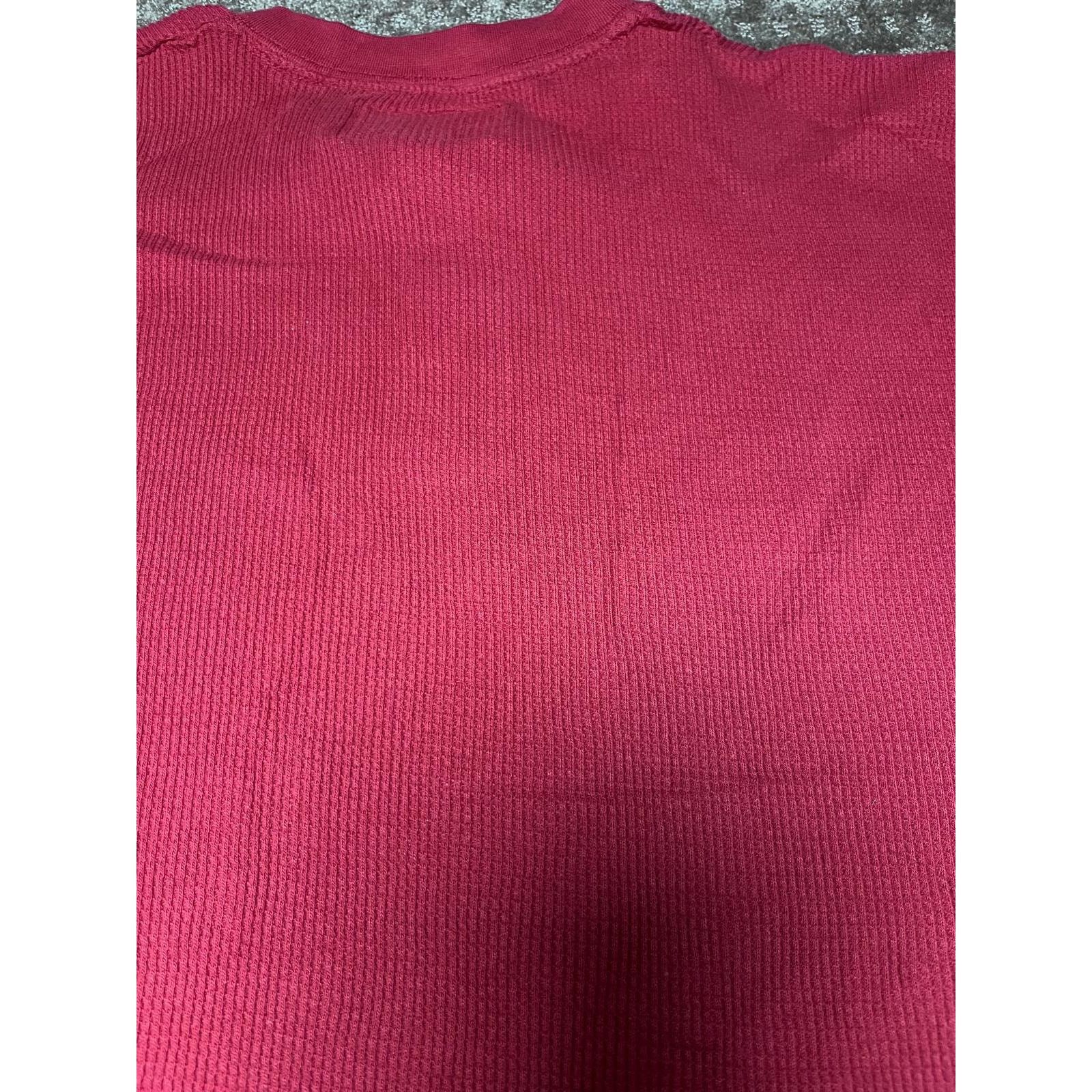 Other 👕 Big Bear Thermal Henley Sweatshirt – Red Size XL Size XL / US 12-14 / IT 48-50 - 5 Thumbnail
