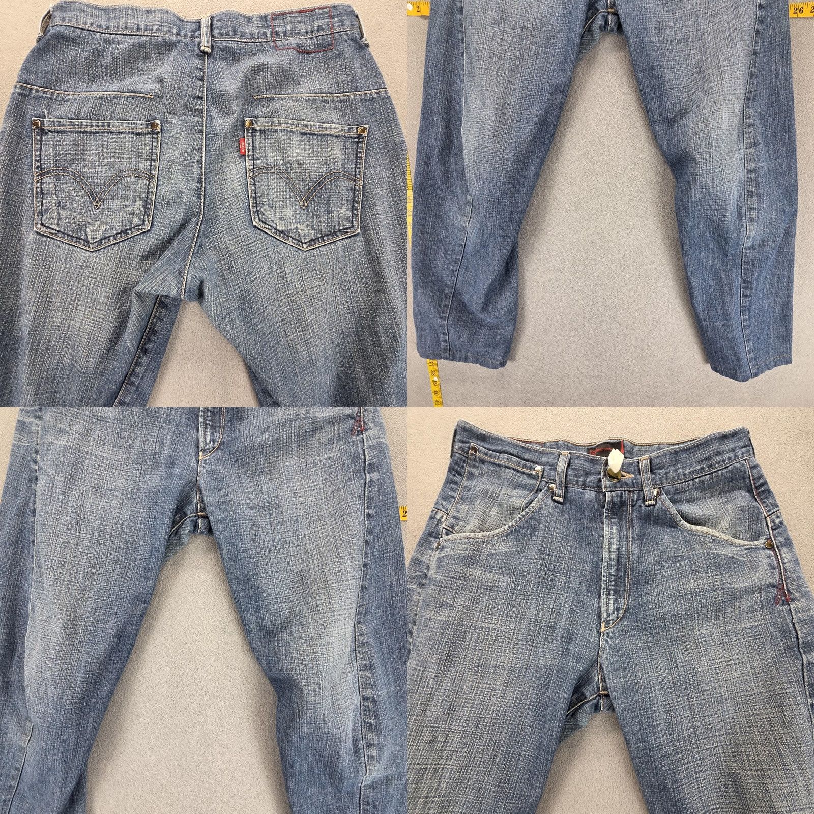 Levi's Levi'S Engineered Jeans Mens Blue Medium Wash Twisted Fits 29x28 Size US 29 - 8 Thumbnail